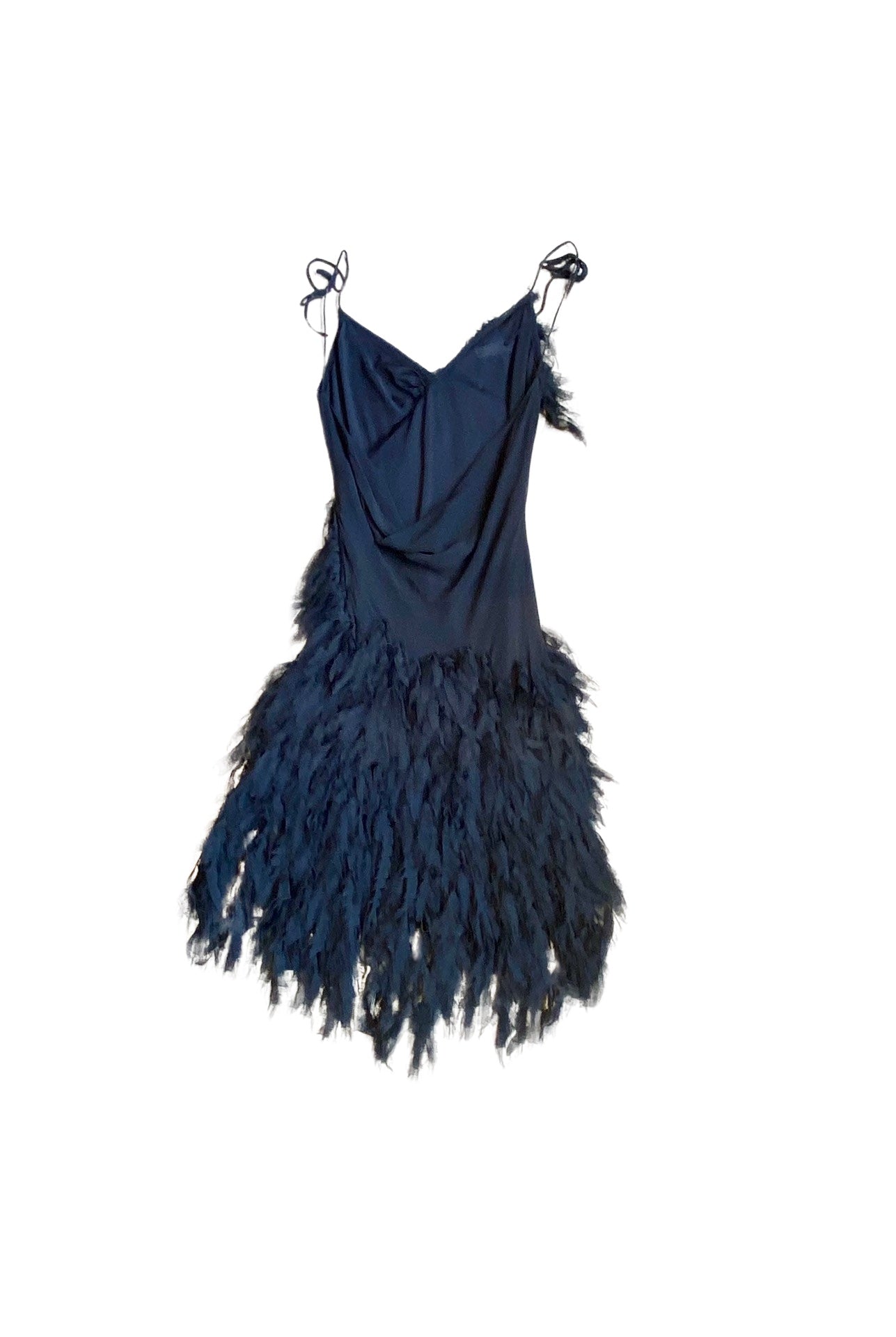 Silk Couture Low back Y2K Frill Dress