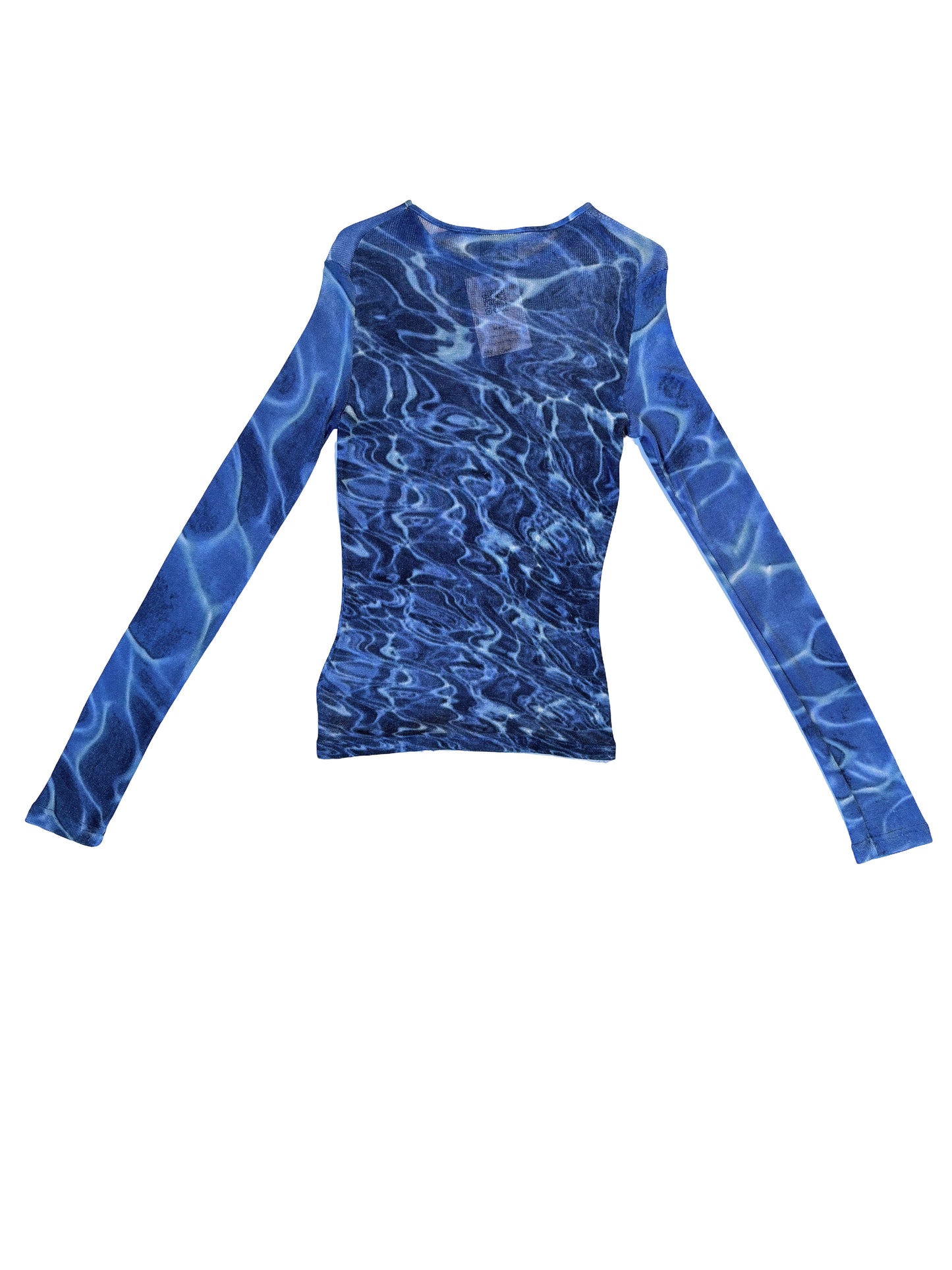 Cavalli Early 2000s Water Print Mesh Top