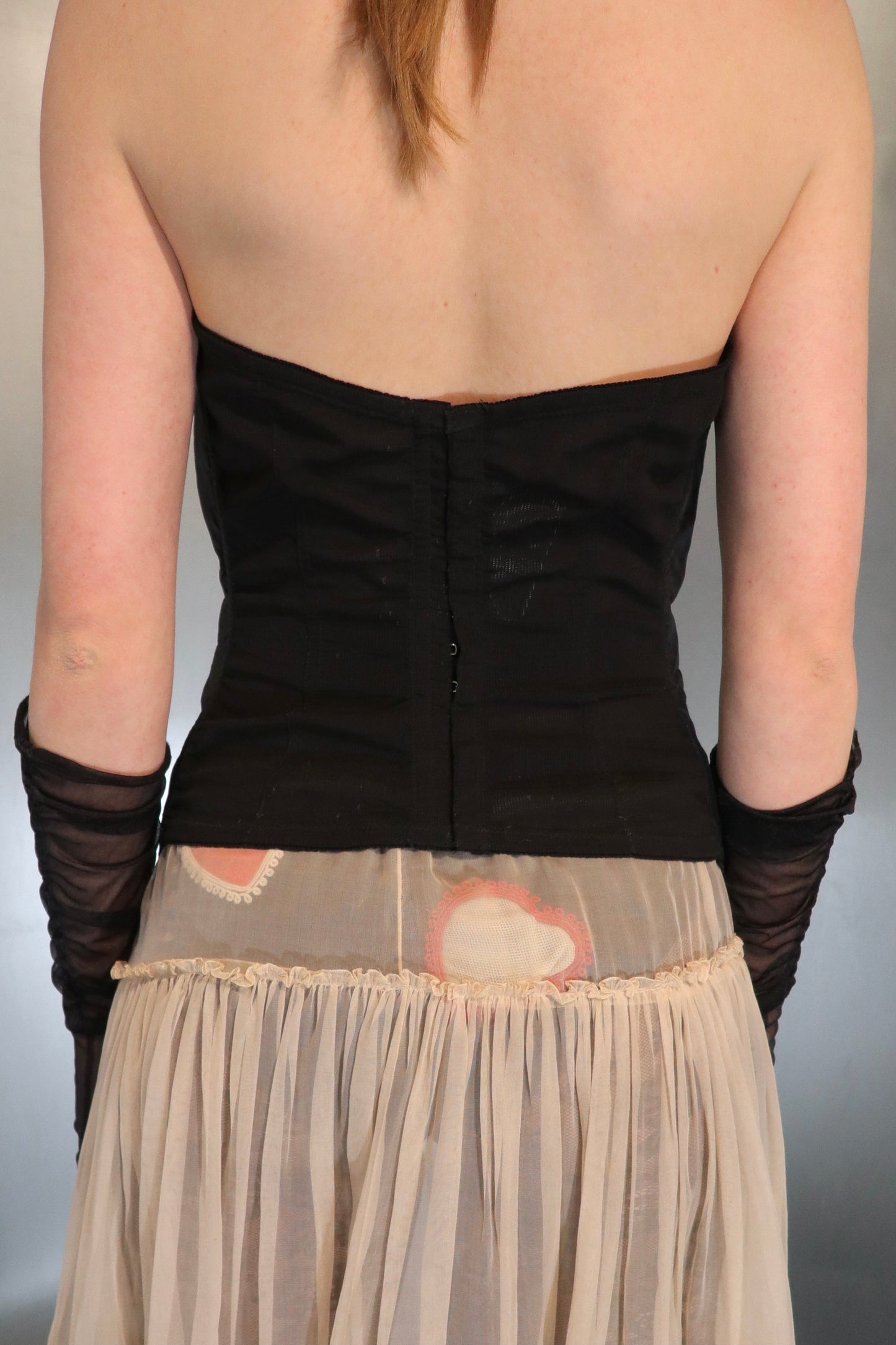 1950s Vintage Flower Lace Detailed Corset