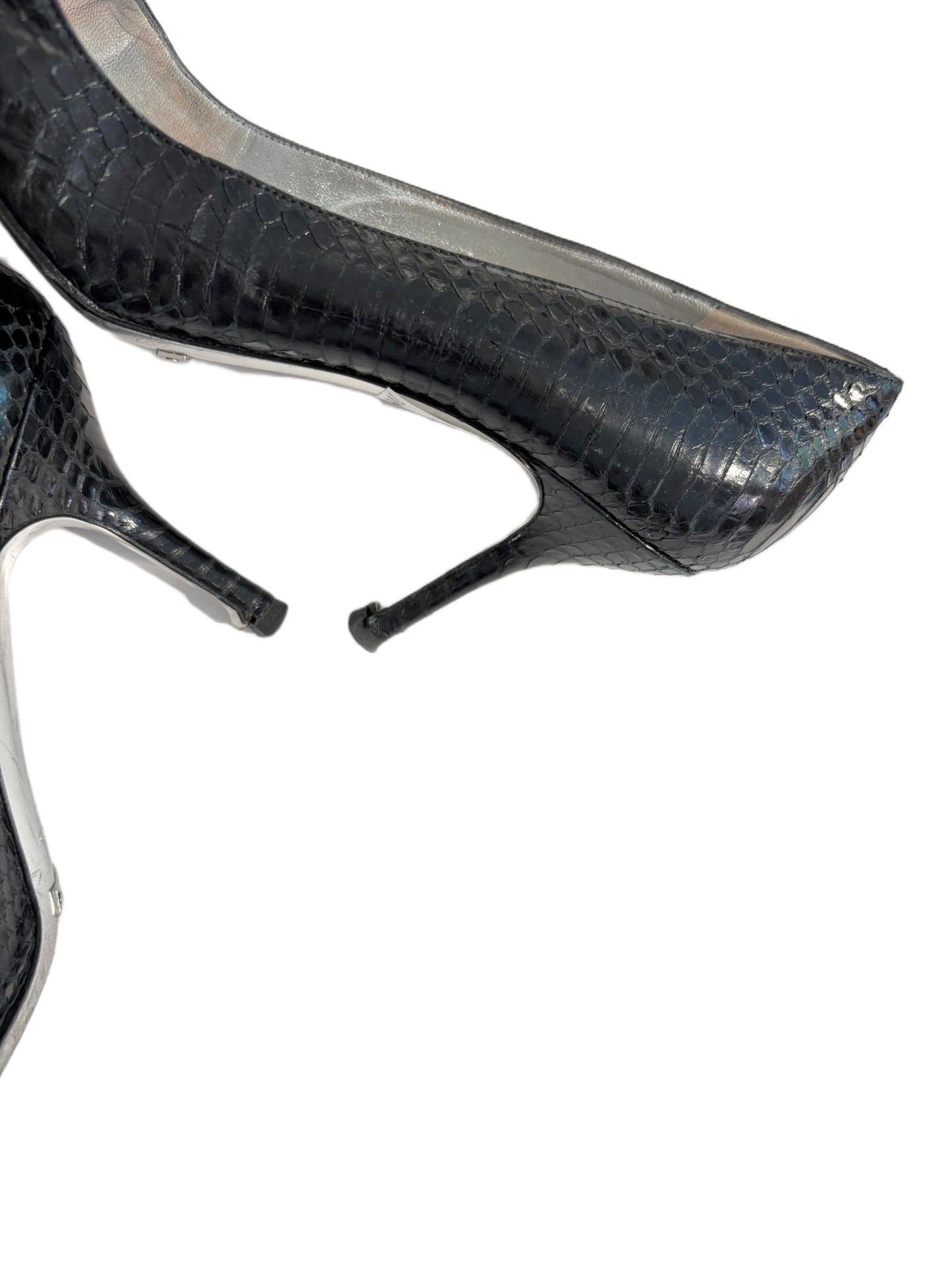 Dolce & Gabbana Black Snakeskin Pumps