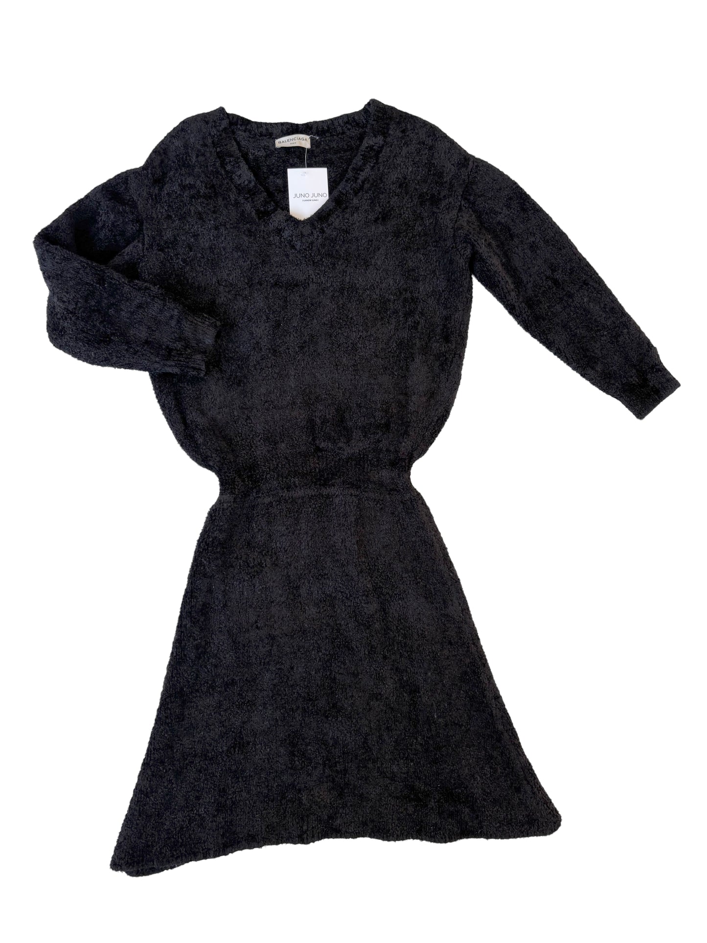 Balenciaga knitted velour dress