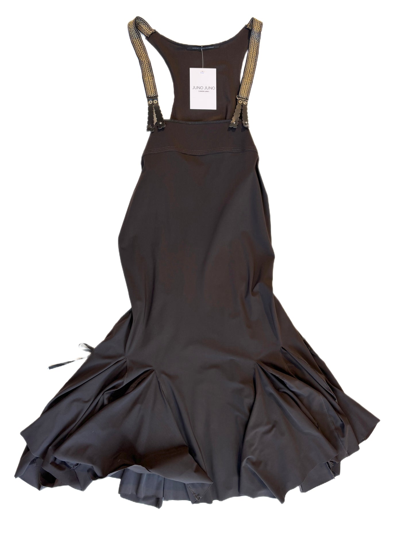 Marithé + François Girbaud Brown Suspender Dress