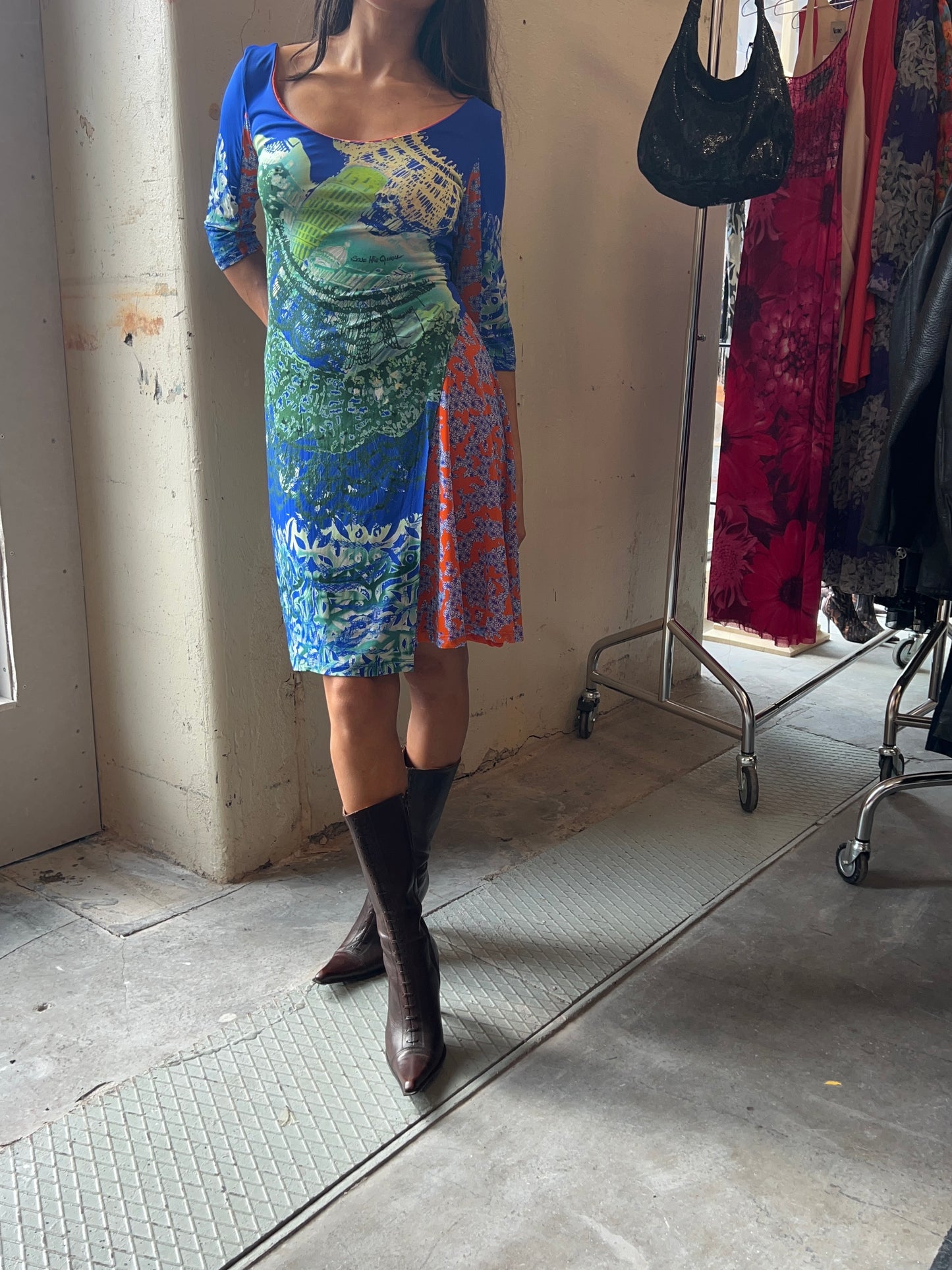 Save The Queen falling Pisa graphic dress