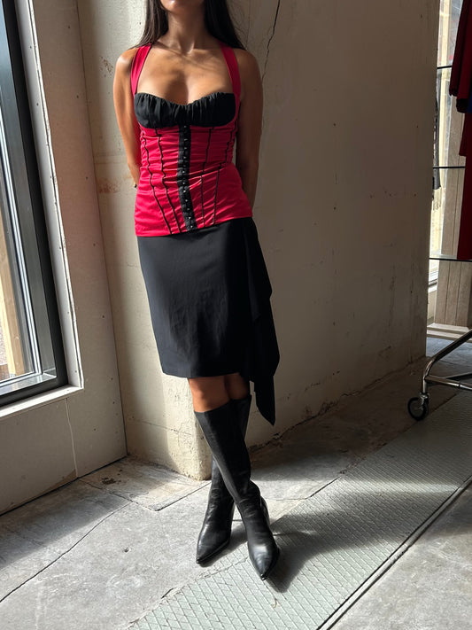 Jane Norman rouge corset top