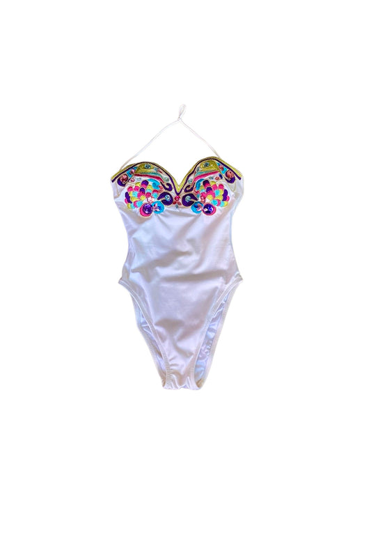 La Perla Embroidered Strass Swim 80’s