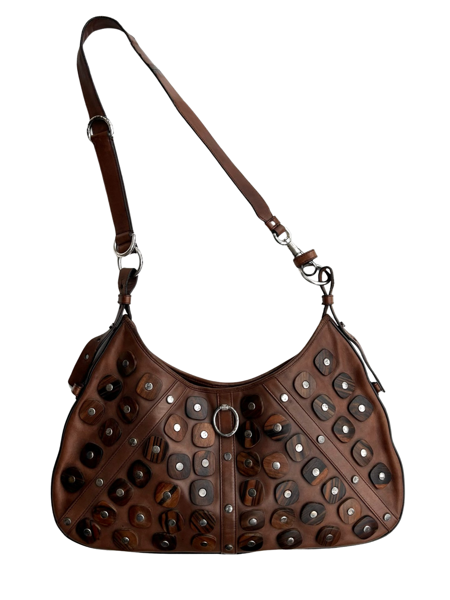 YSL rare leather and wood bag