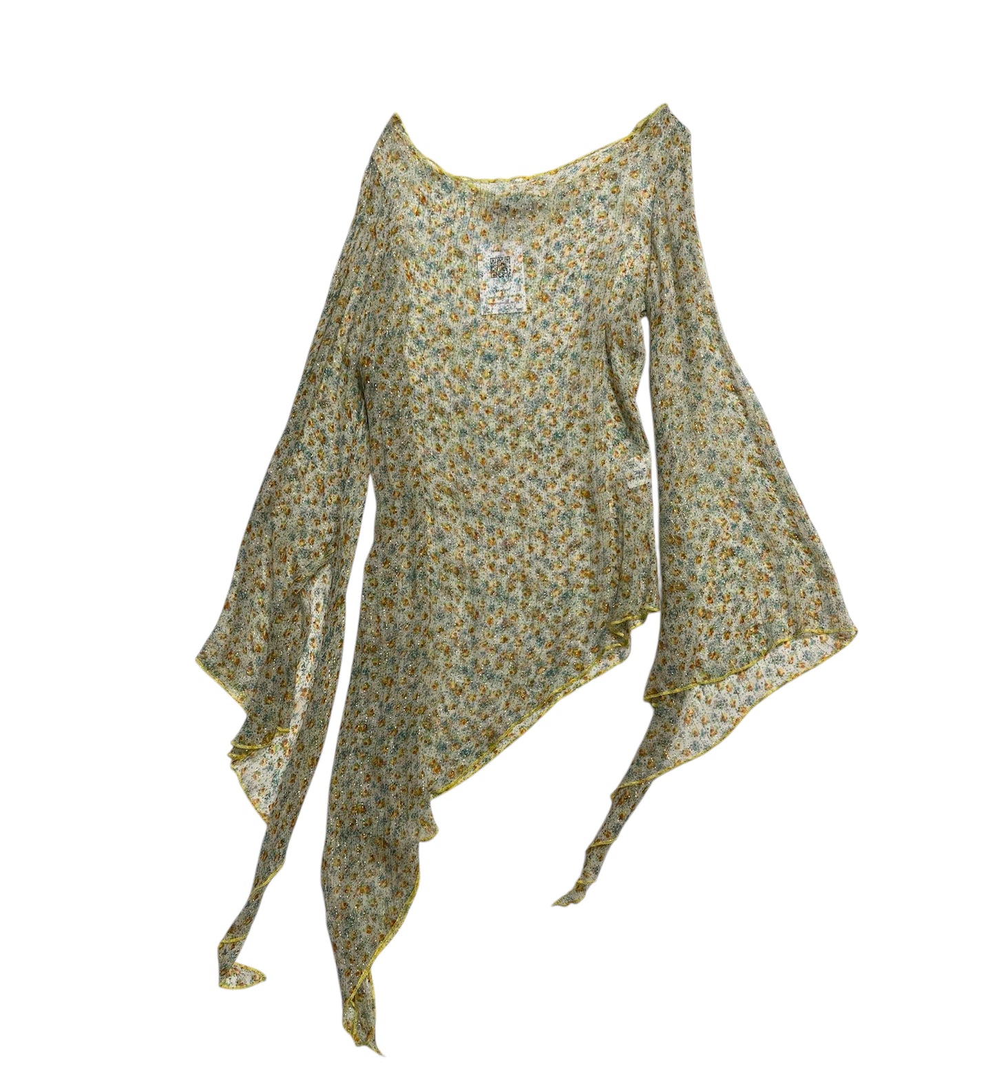 Asymmetrical Italian silk tunic