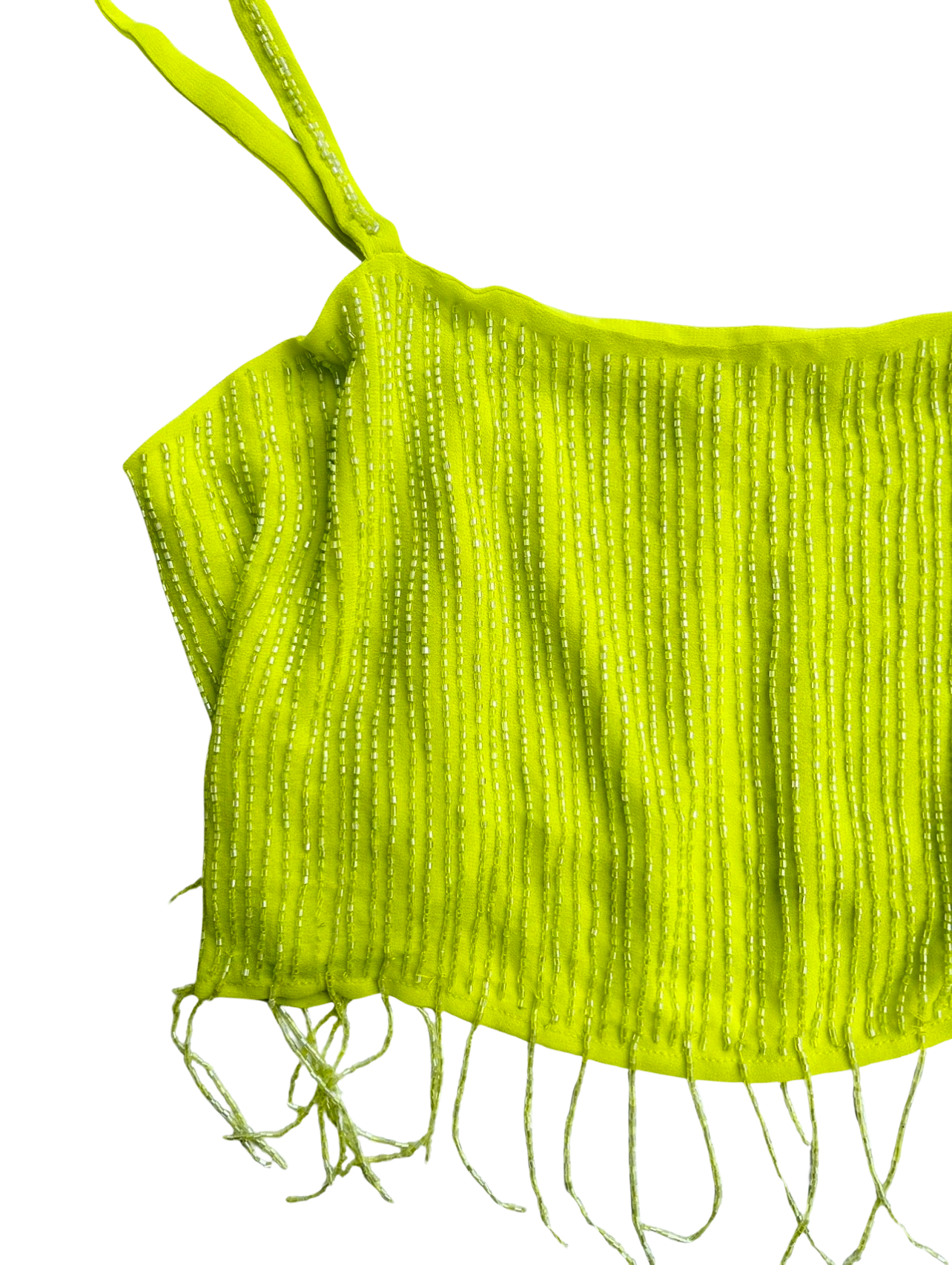 2000’s neon embellished crop top