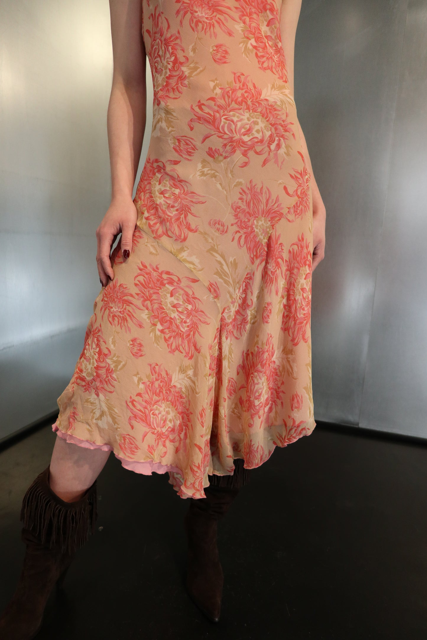 Romantic Asymmetrical Silk Dress
