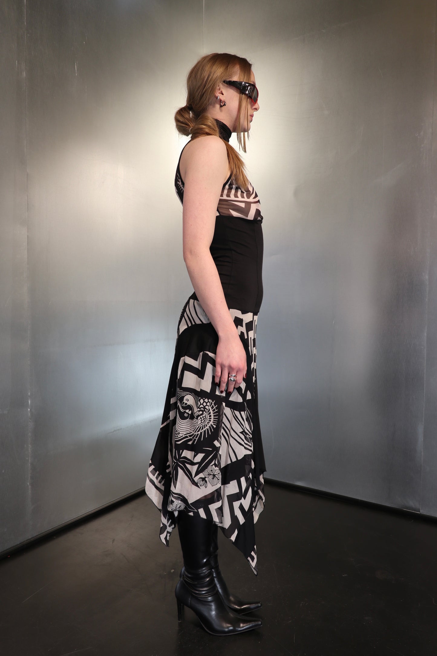 Vintage PINKO Mesh High Neck Dress