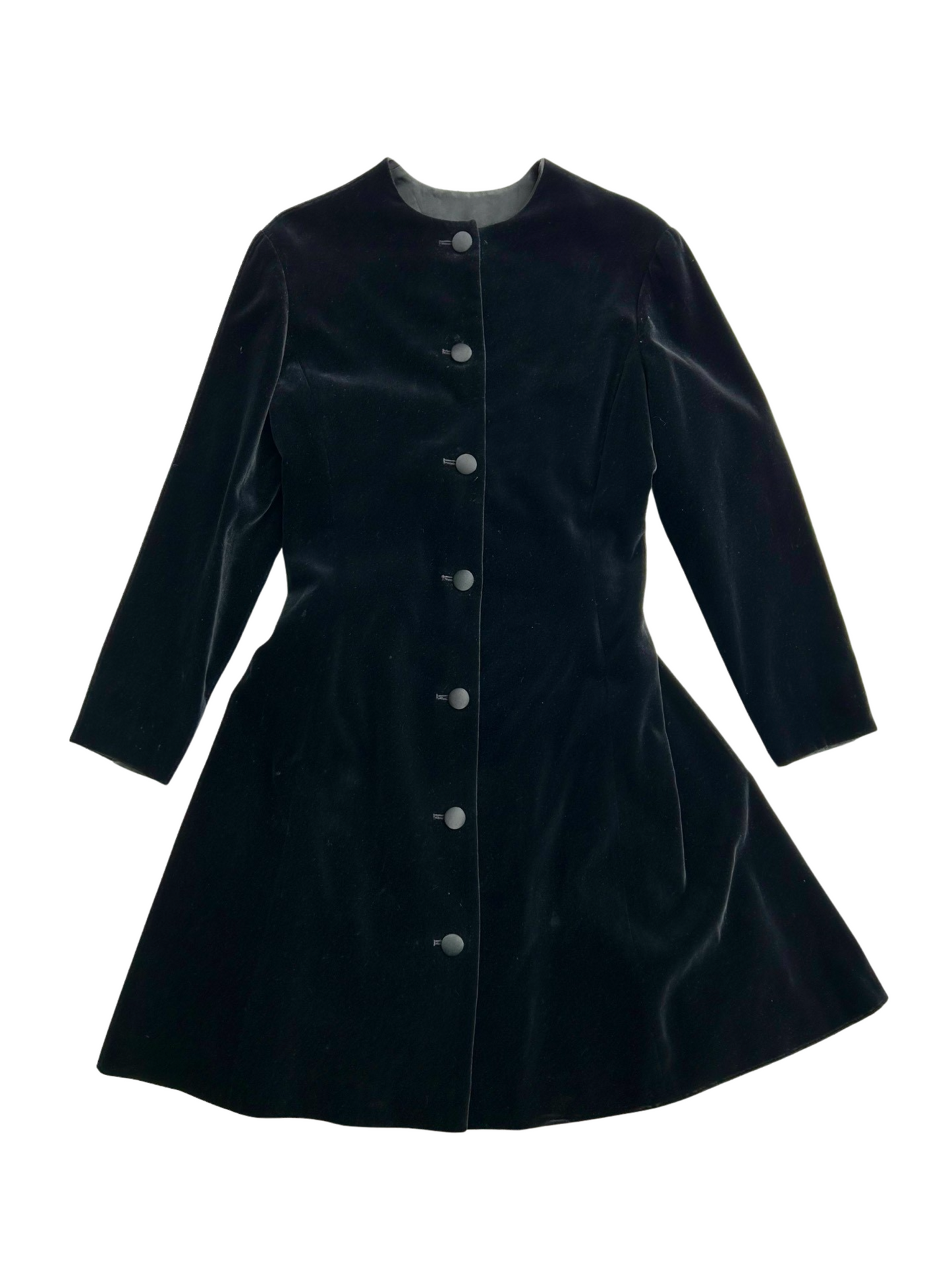 Yves Saint Laurent 1980's velvet dress coat