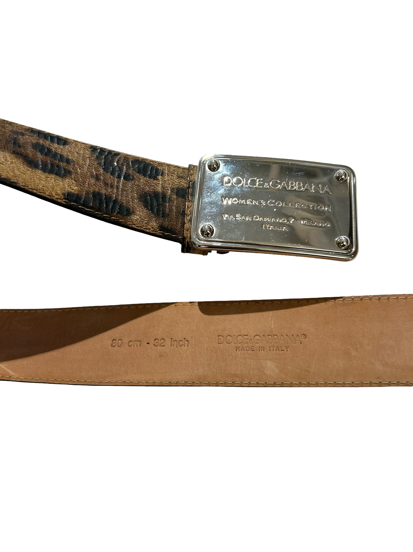 Dolce & Gabbana Cheetah-Print Belt