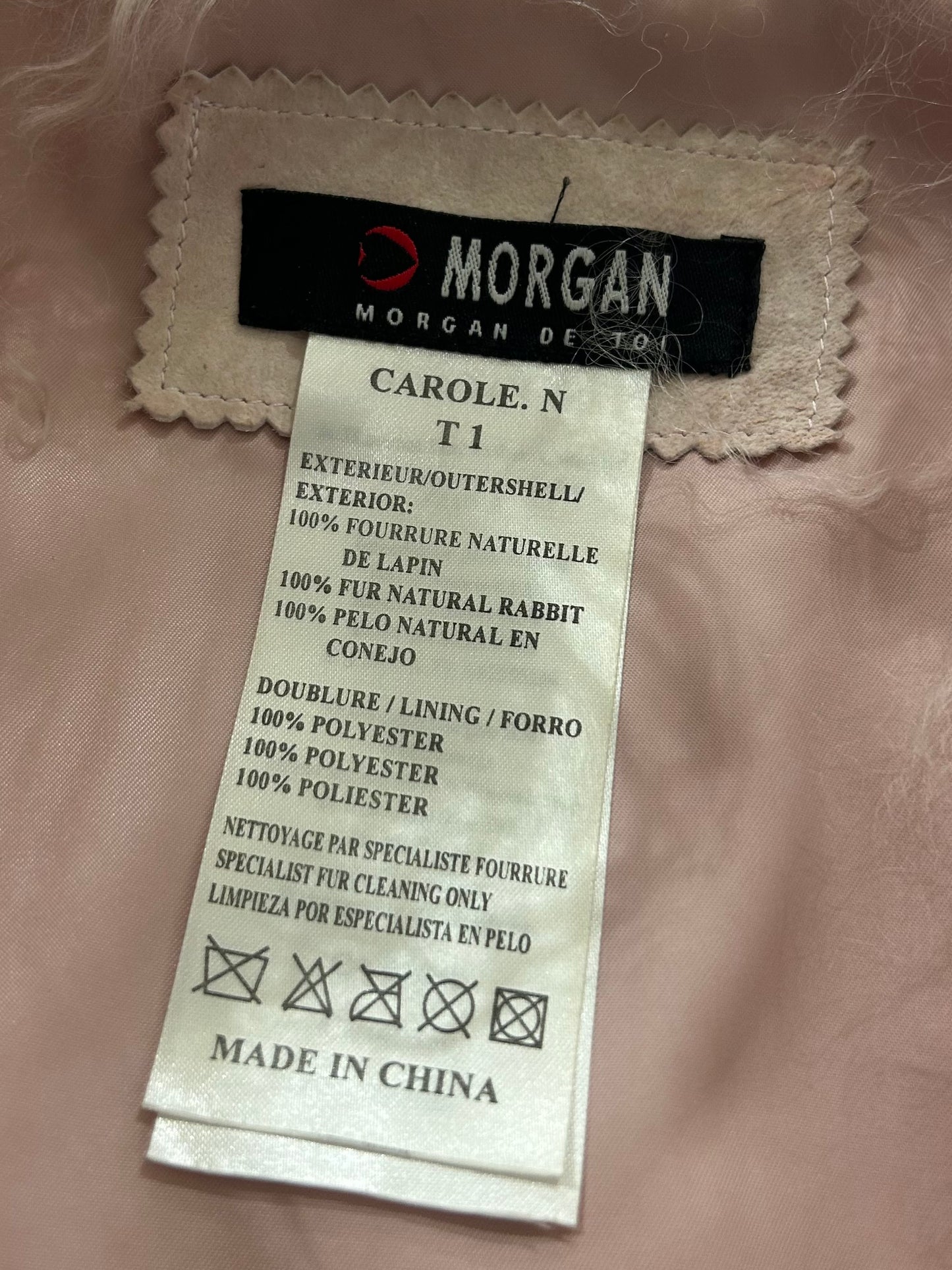 Rare Powder Pink Cropped Fur Jacket