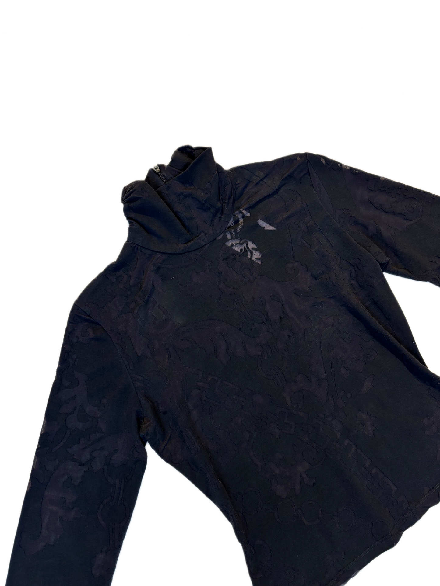 Versace Jeans Couture Black Detailed Turtleneck