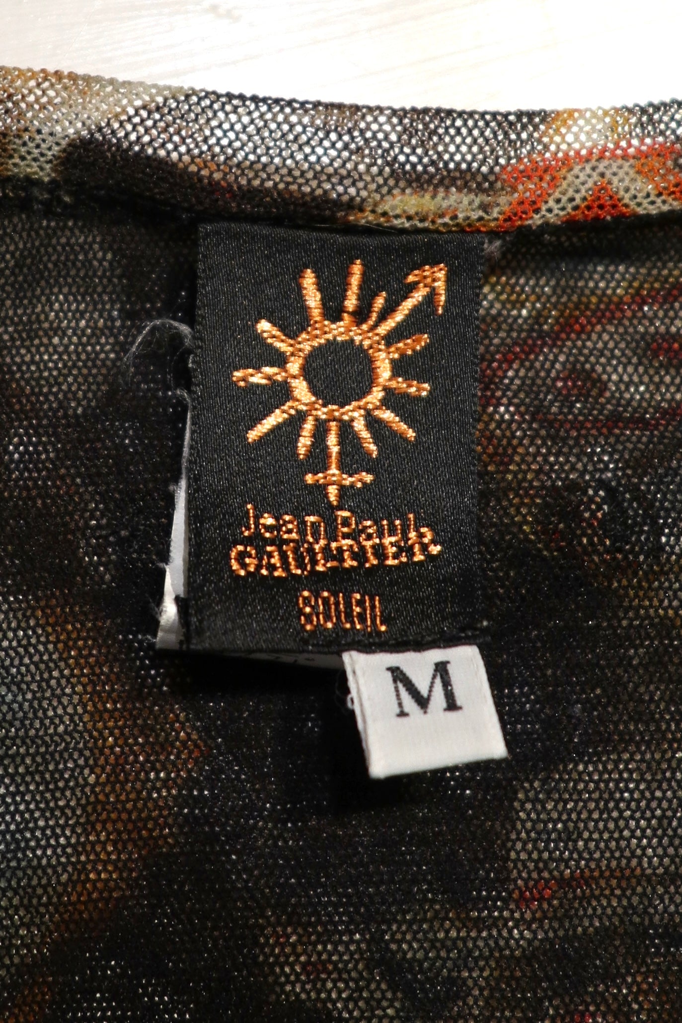 Gaultier Soleil Zodiac Tattoo Mesh Top c.2005