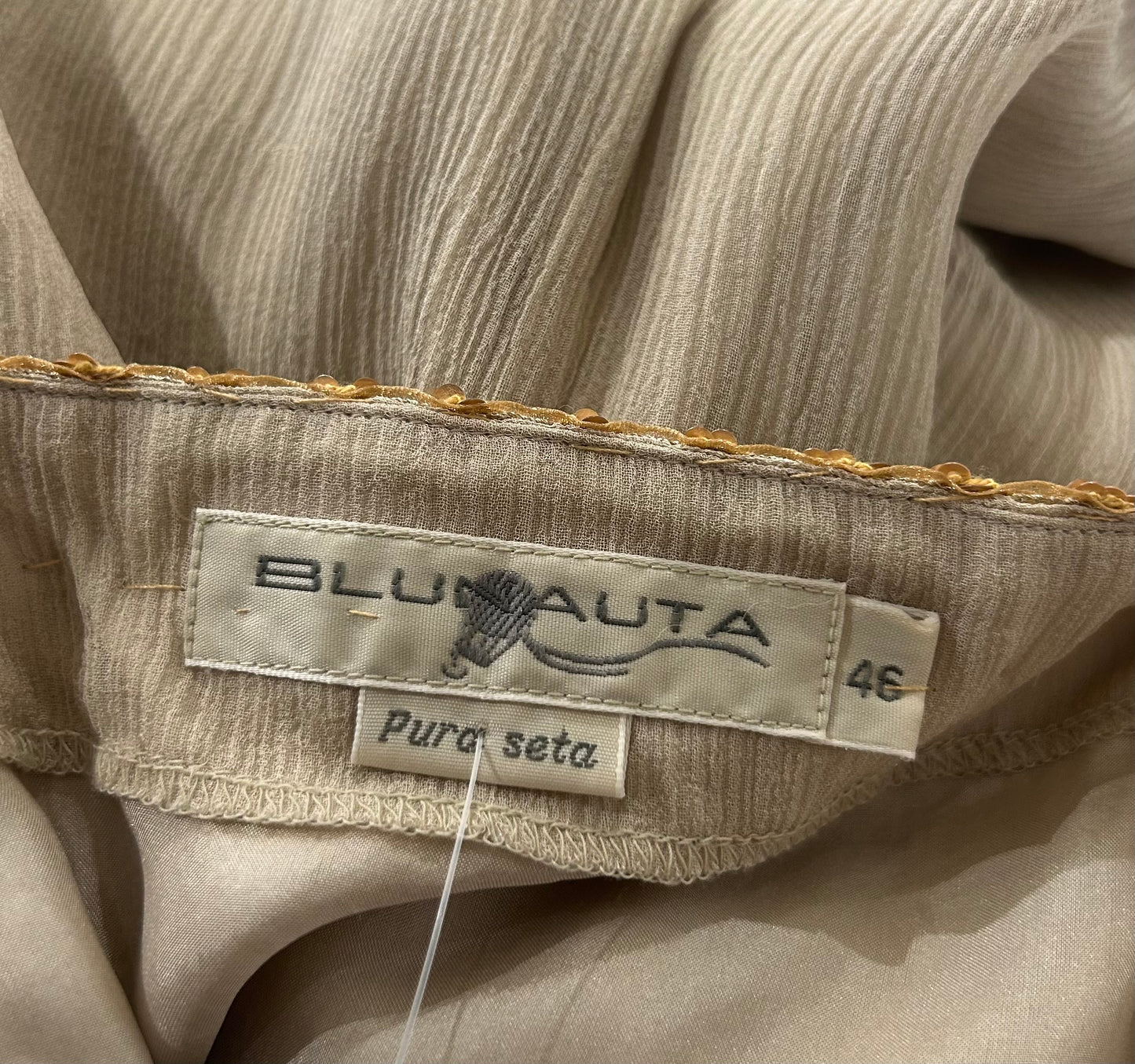 Vintage Blunauta Champagne Silk Dress