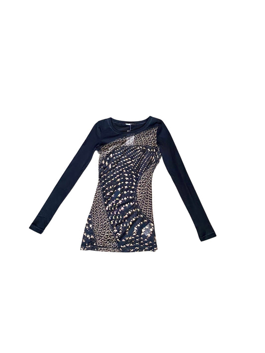 Mesh Top Abstract Pattern Y2K
