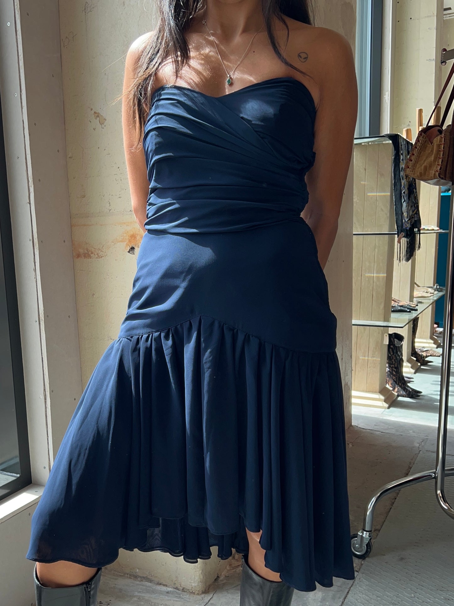 Mimmina Italian Romantic draped tube dress