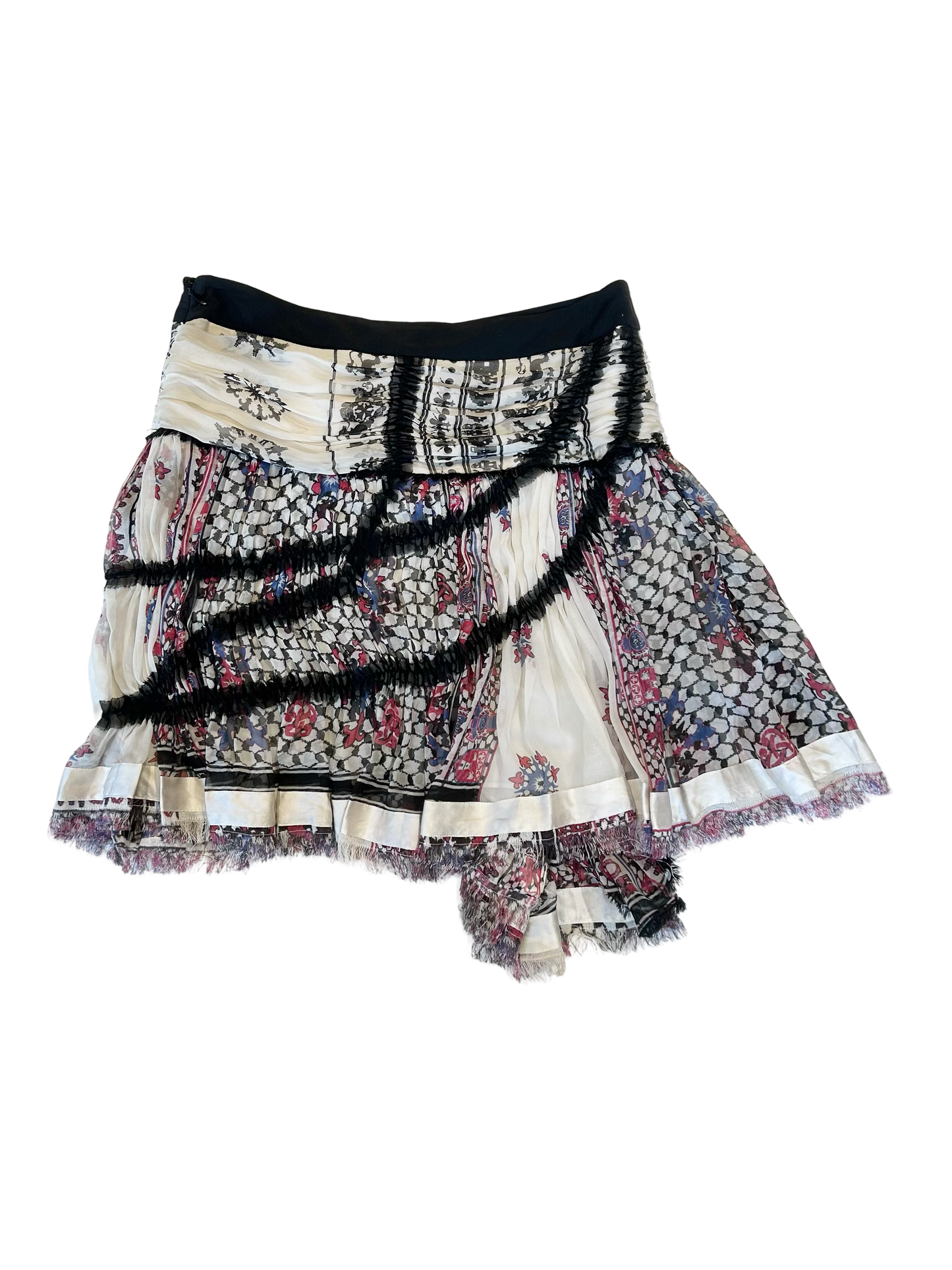 Balenciaga f/w 07 asymmetrical silk miniskirt