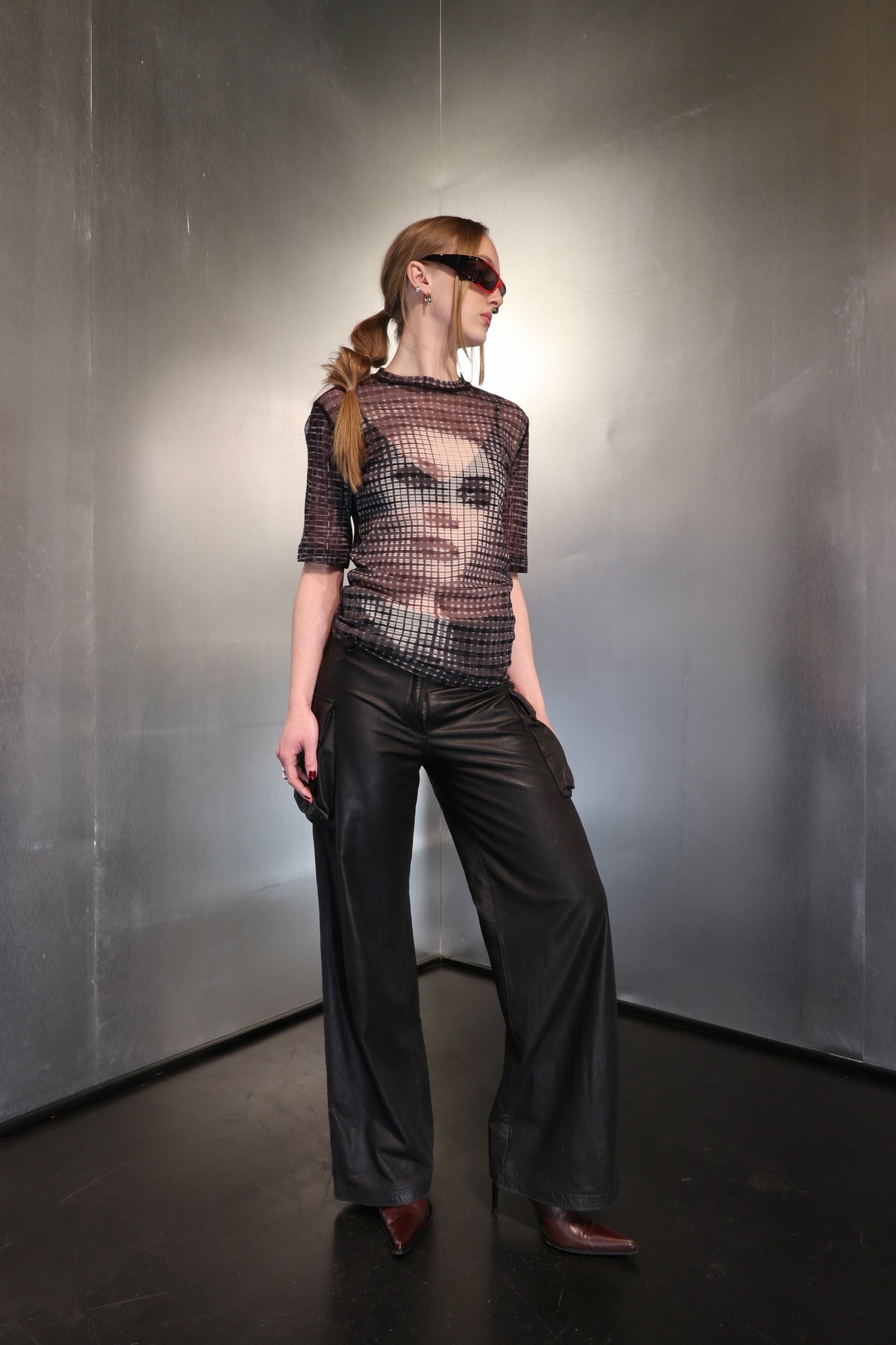 Gaultier Maille Femme Early 2000's Optical Portrait Top
