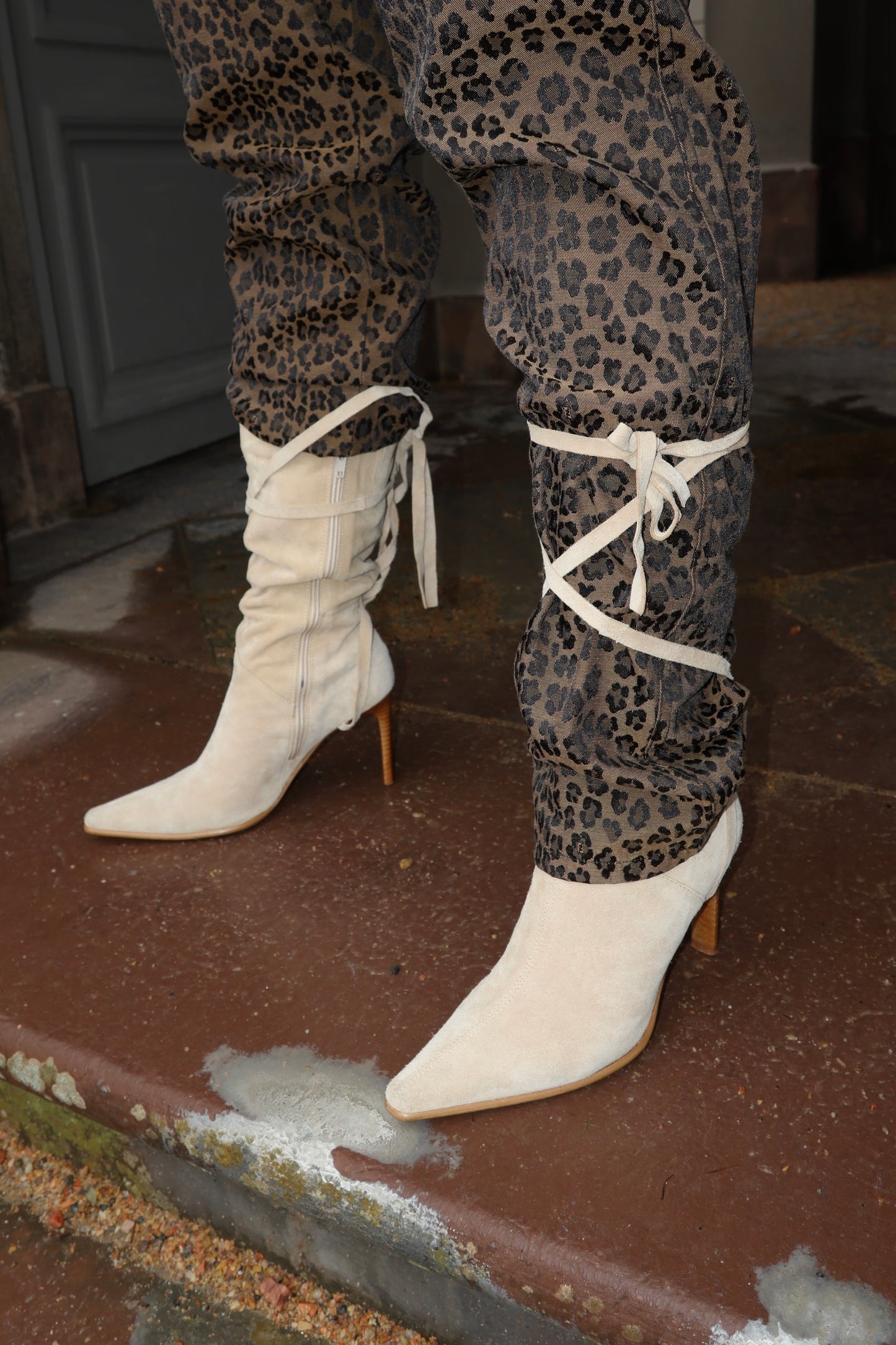 Fendi monogram cheetah trousers