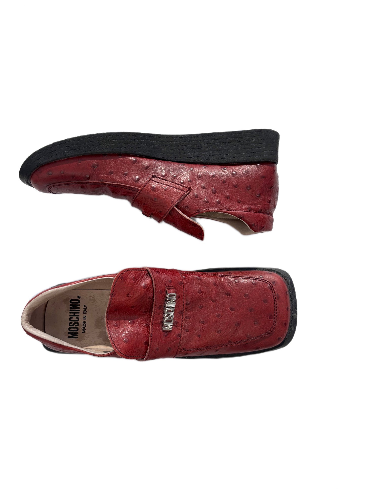 Moschino Red Loafers
