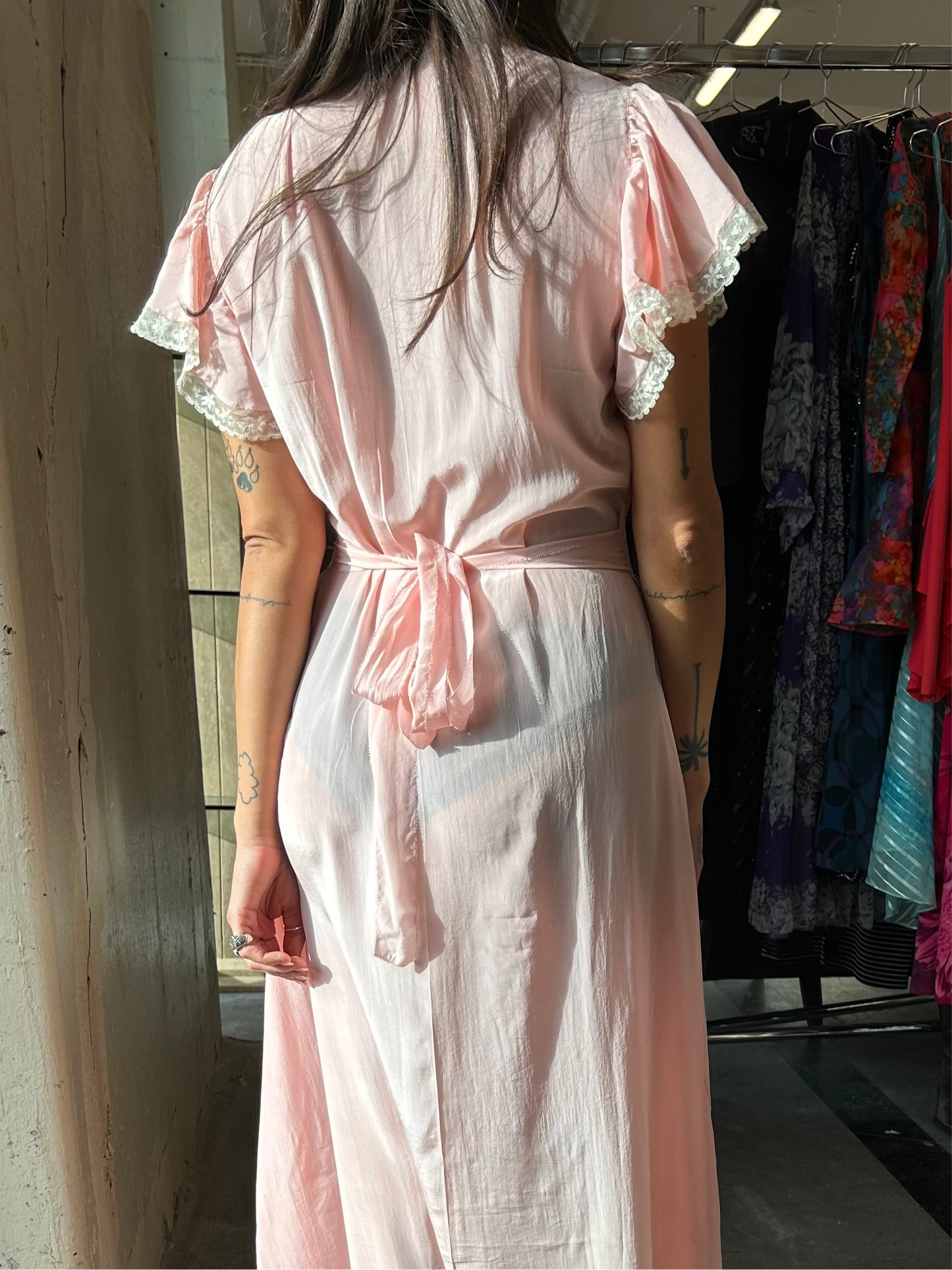 1940’s elegant Italian silk dress