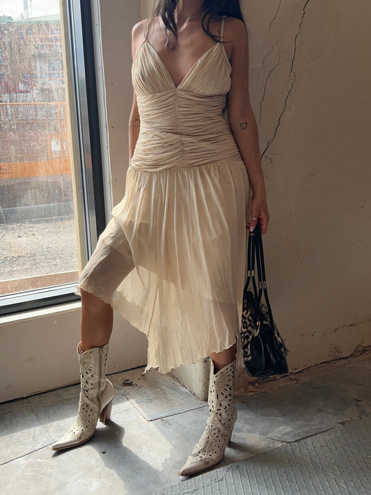 Draped Silk Dress 90’s