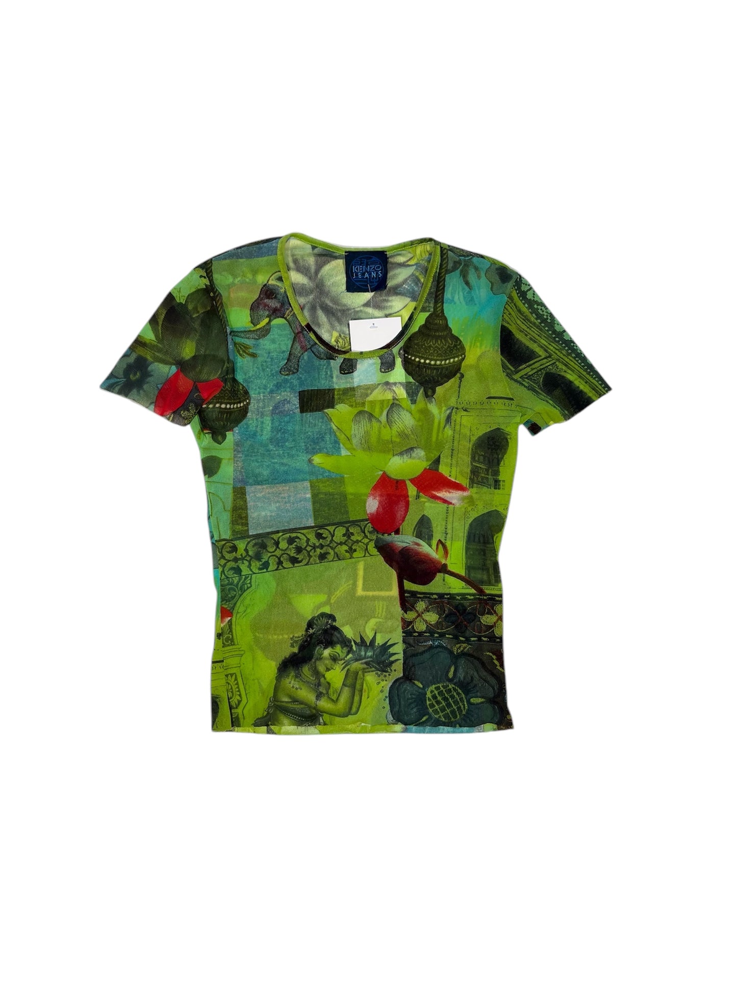 Kenzo printed mesh top