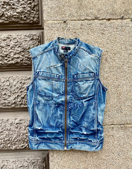Diesel Moto Jeans Vest Y2K