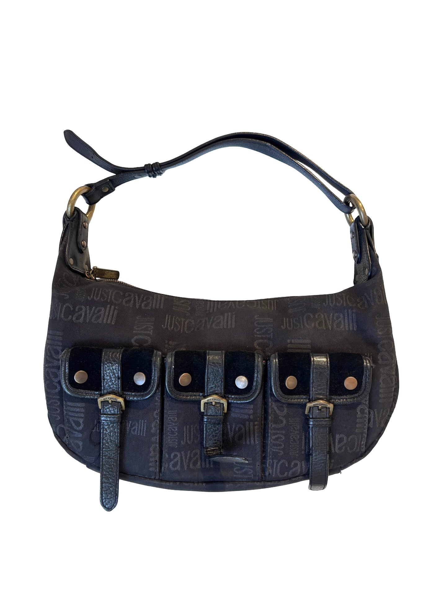 Roberto Cavalli Monogram Shoulder Bag