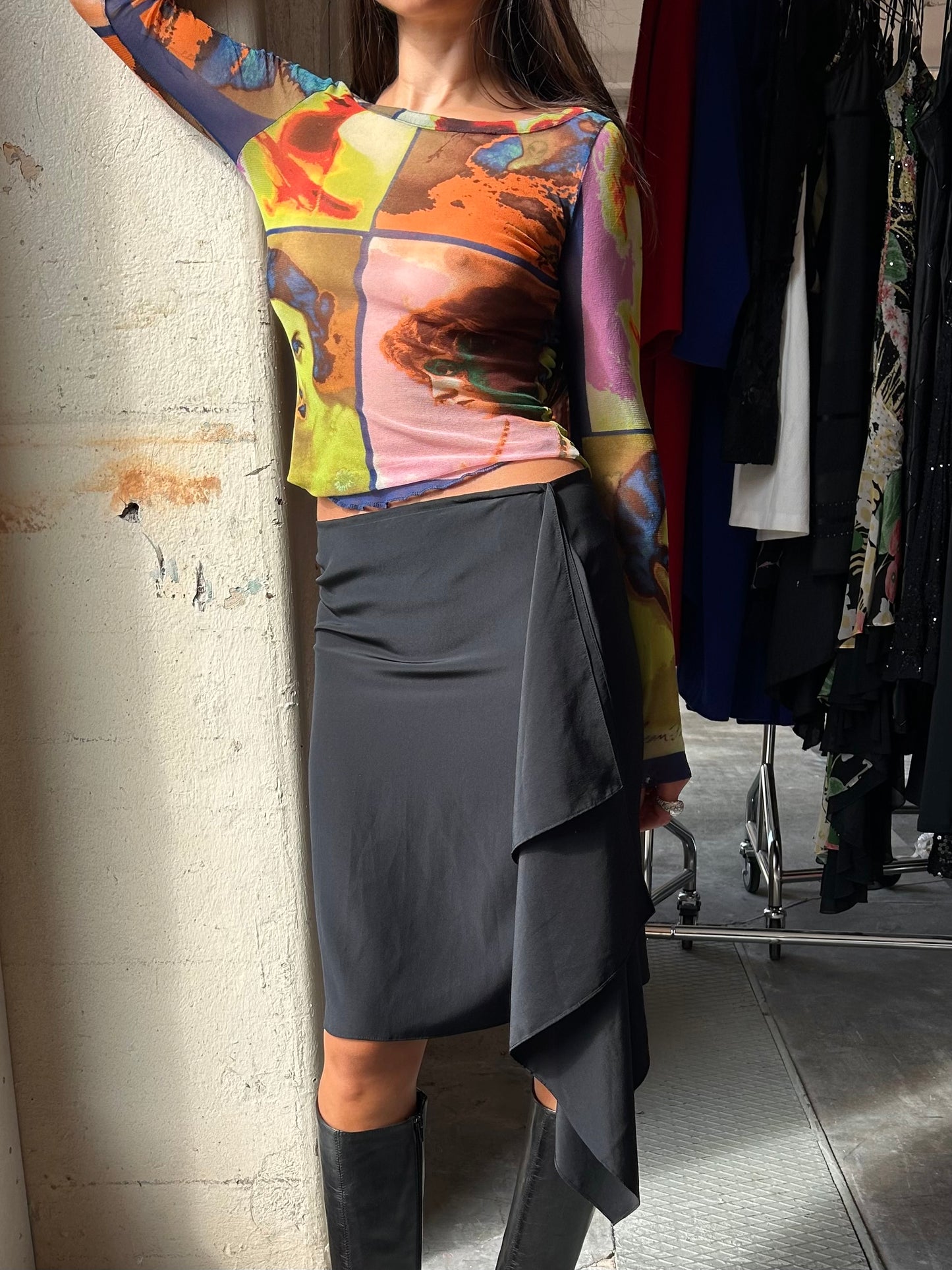 Just Cavalli ballerina core draped mini skirt