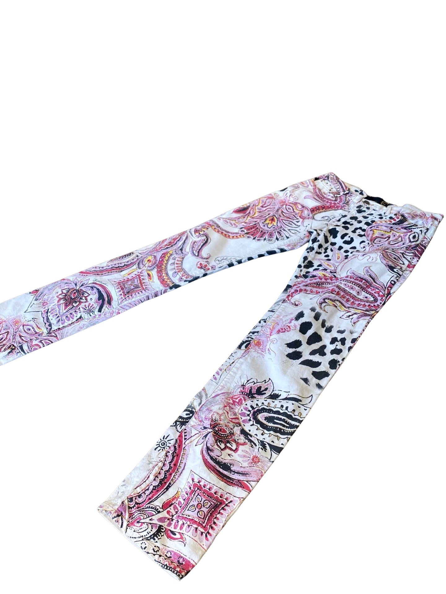 CAVALLI PAISLEY PRINT JEANS Y2K