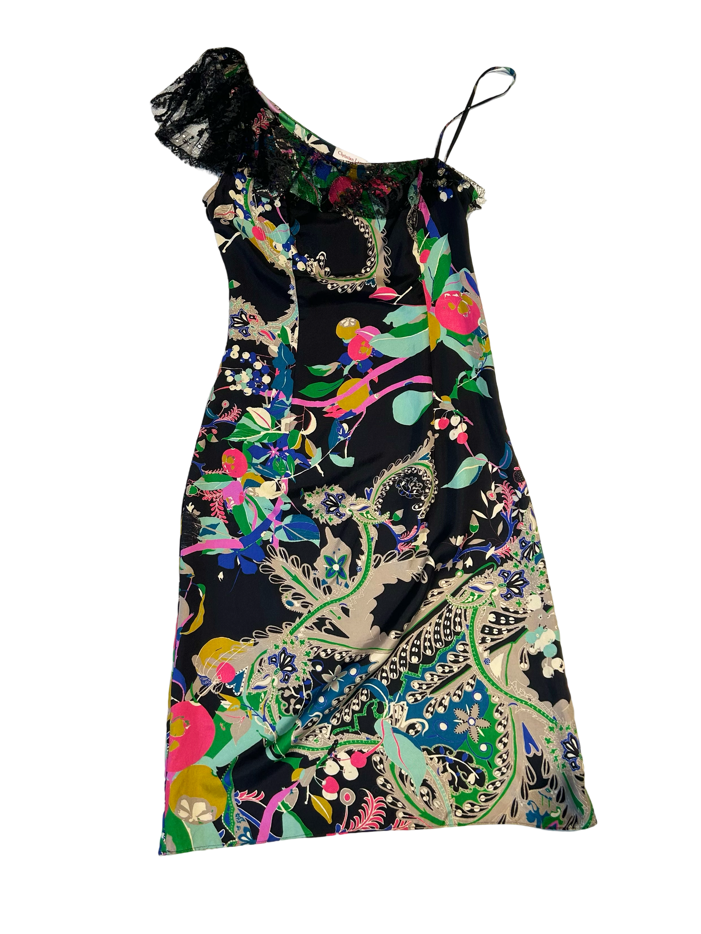 Christian Lacroix colorful silk dress