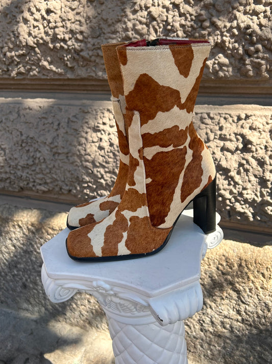 Giraffe Cowskin Heels