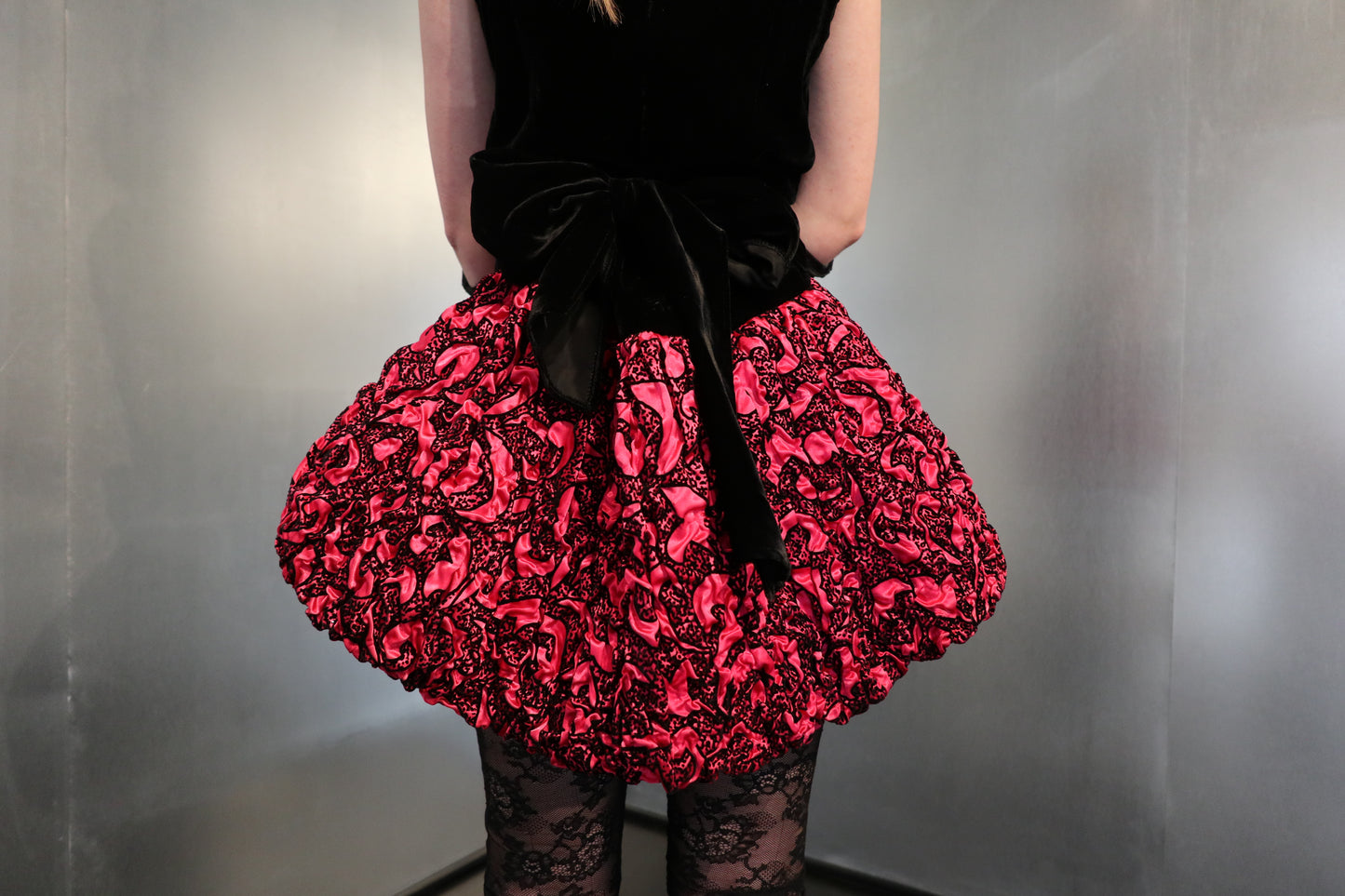 Frisson Paris Vintage 80’s Velvet Balloon Dress