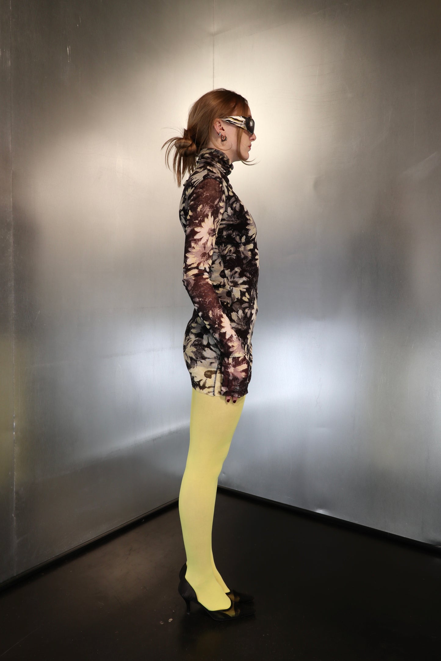 Jean Paul Gaultier Soleil Flower Mesh Dress