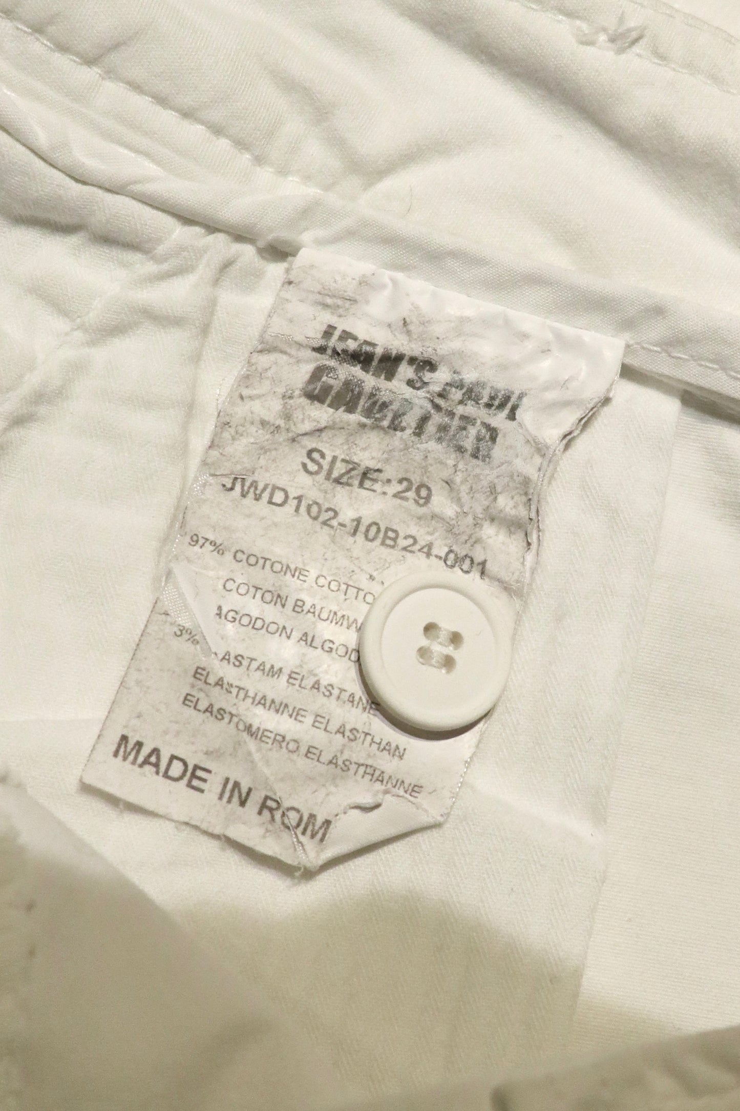Gaultier Jeans White Capri Shorts
