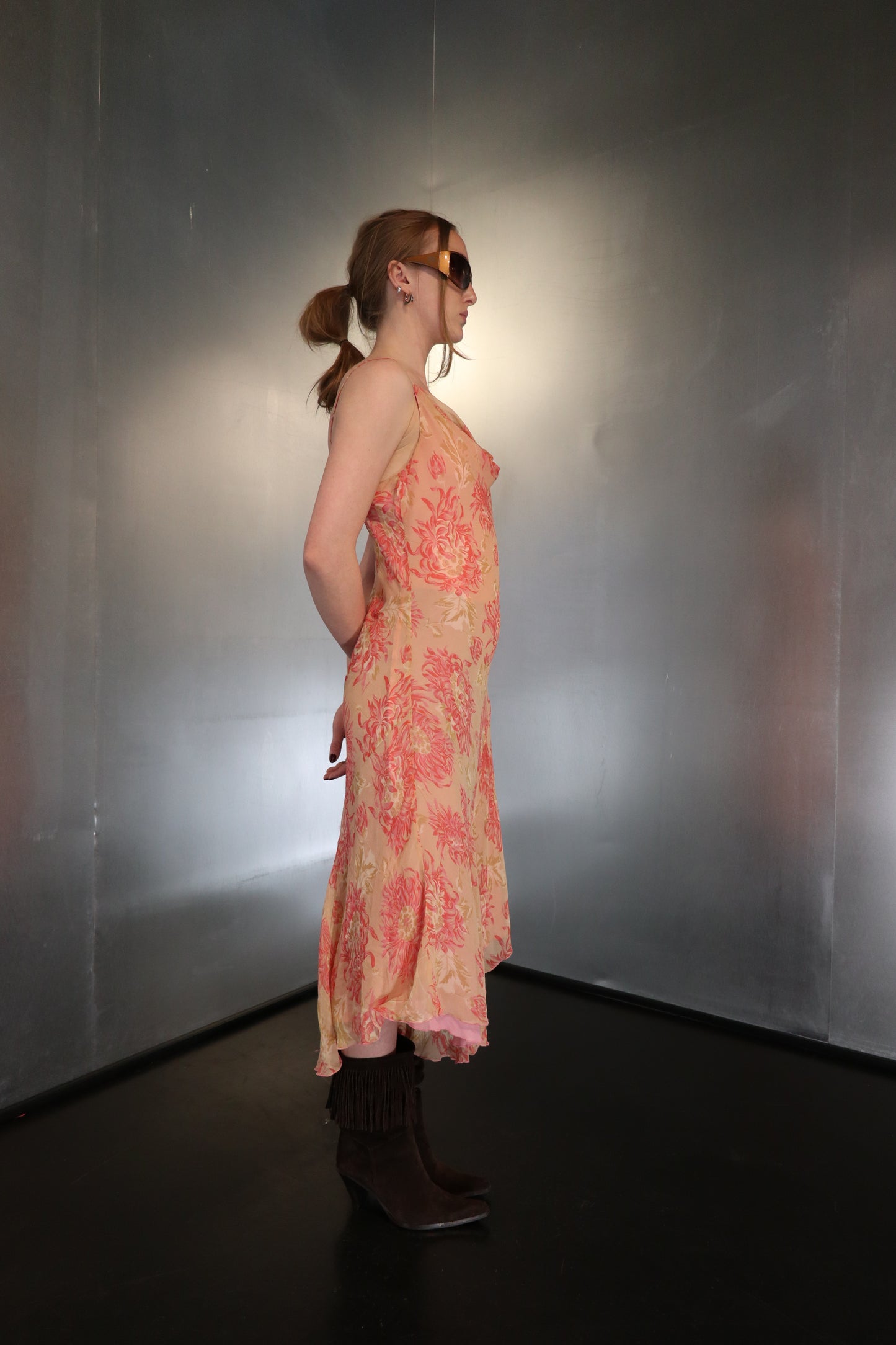 Romantic Asymmetrical Silk Dress