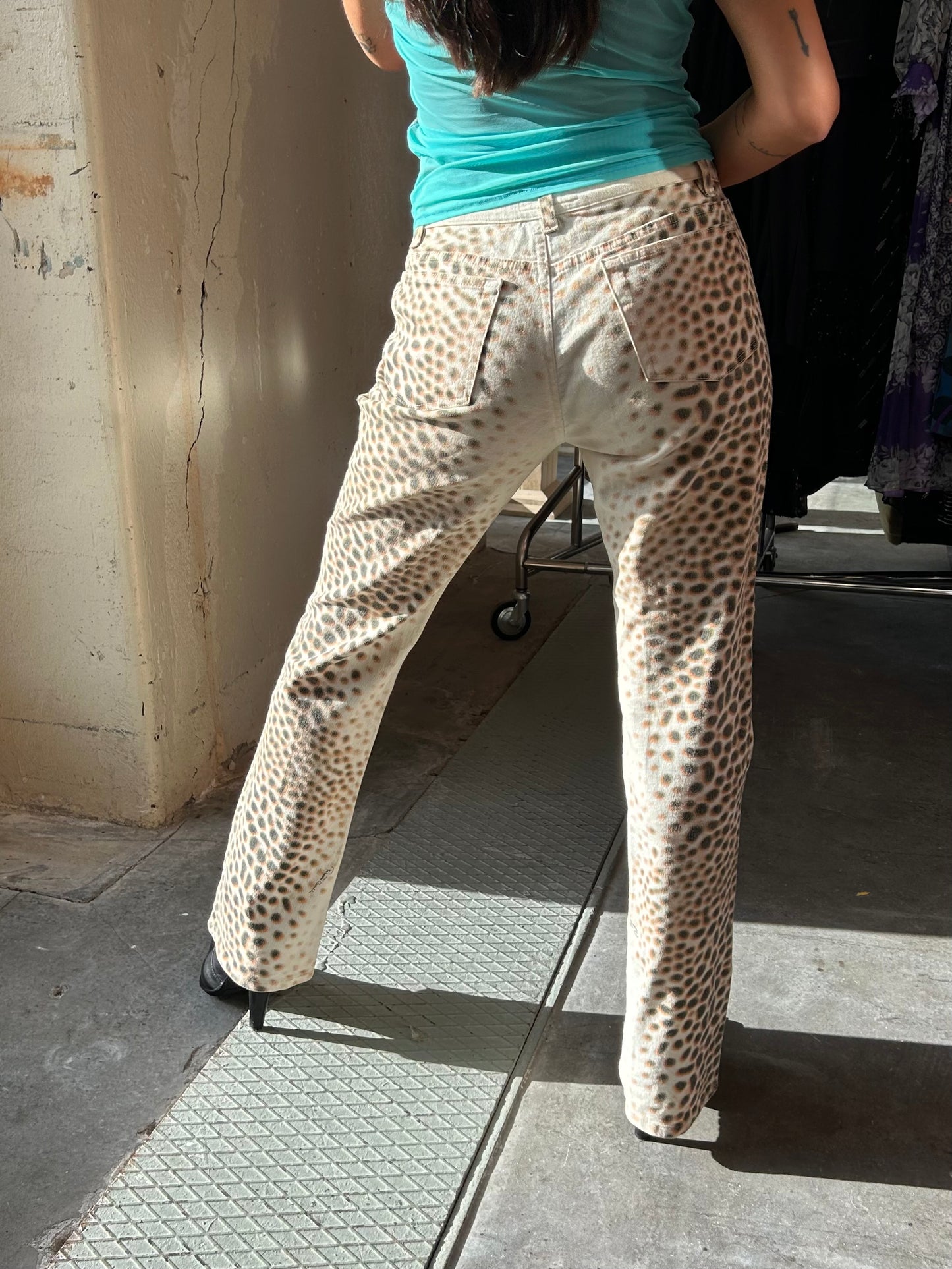 Roberto Cavalli leopard print jeans