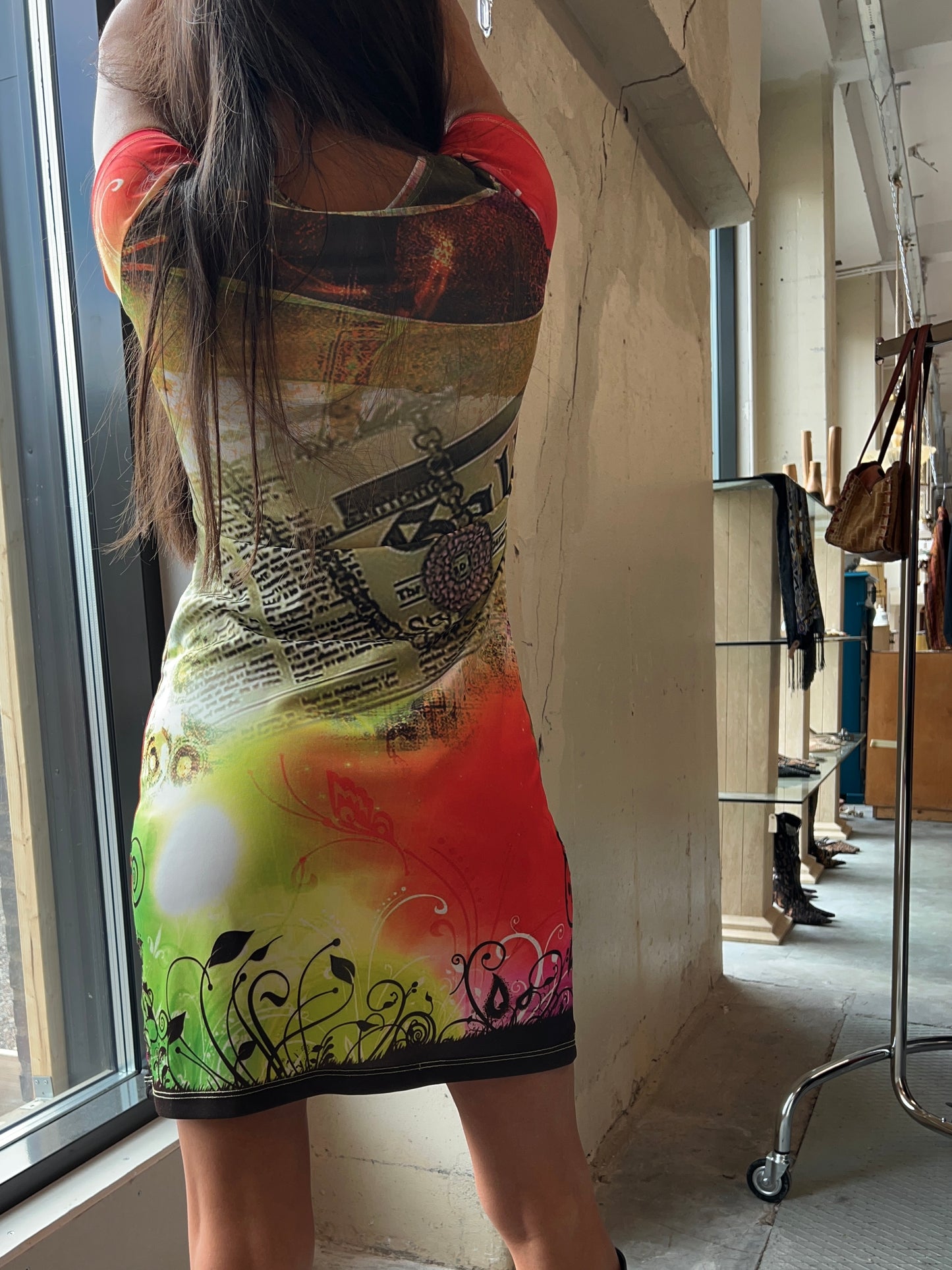 Iconic John Galliano newspaper dress
