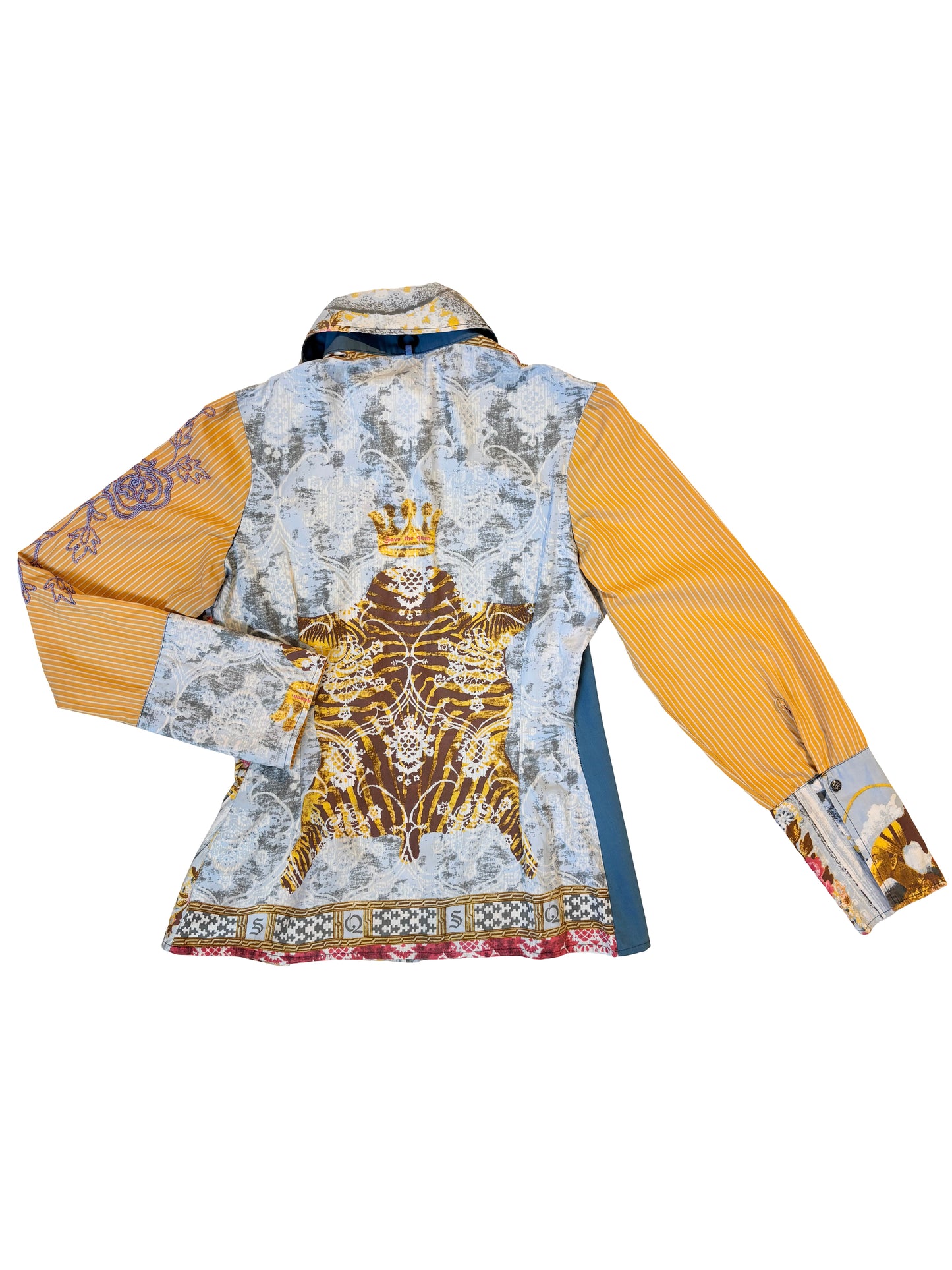 Save the Queen Patchwork Print Shirt