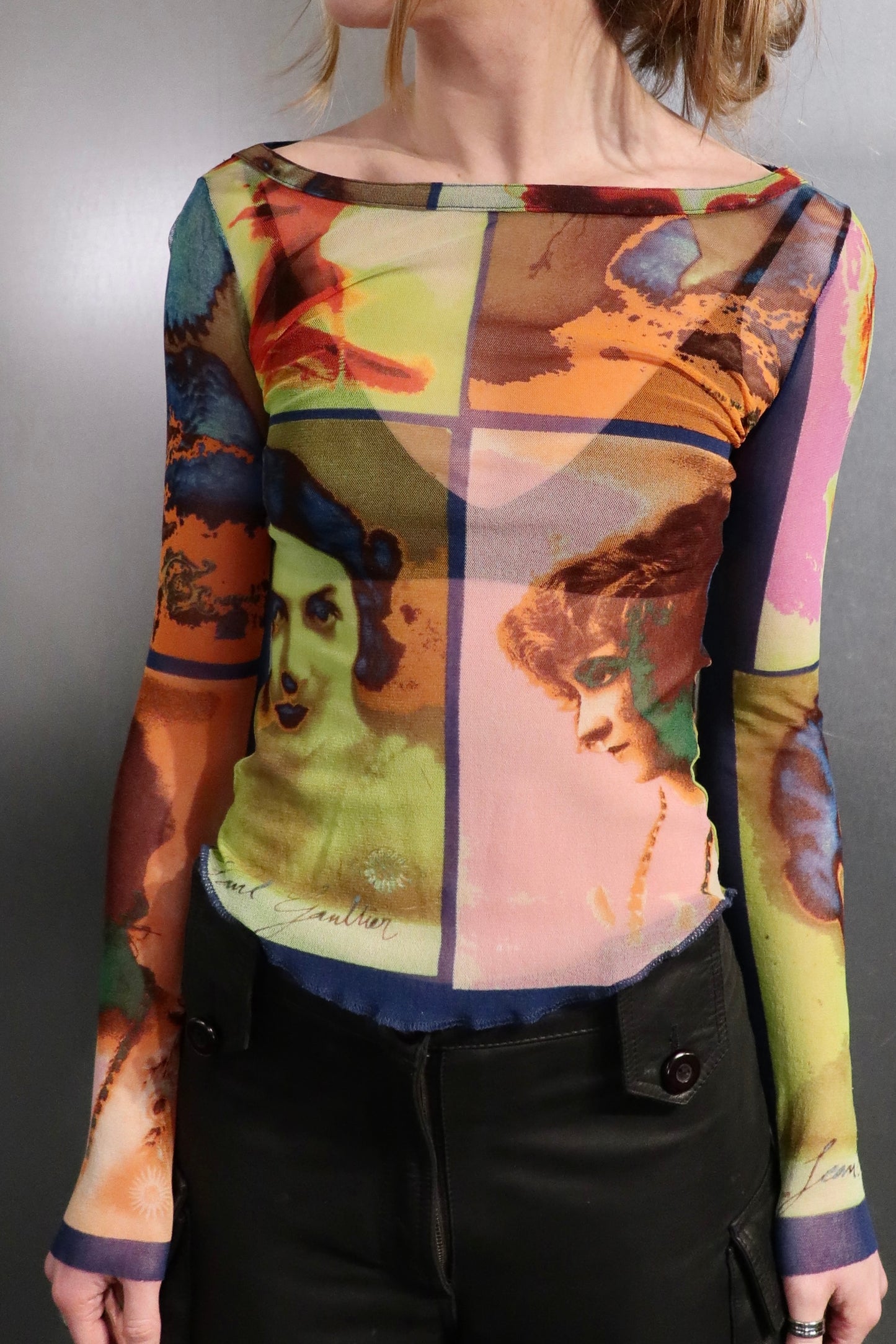 SS 2002 Jean Paul Gaultier ”Divina Marchesa” Abstract Mesh Top
