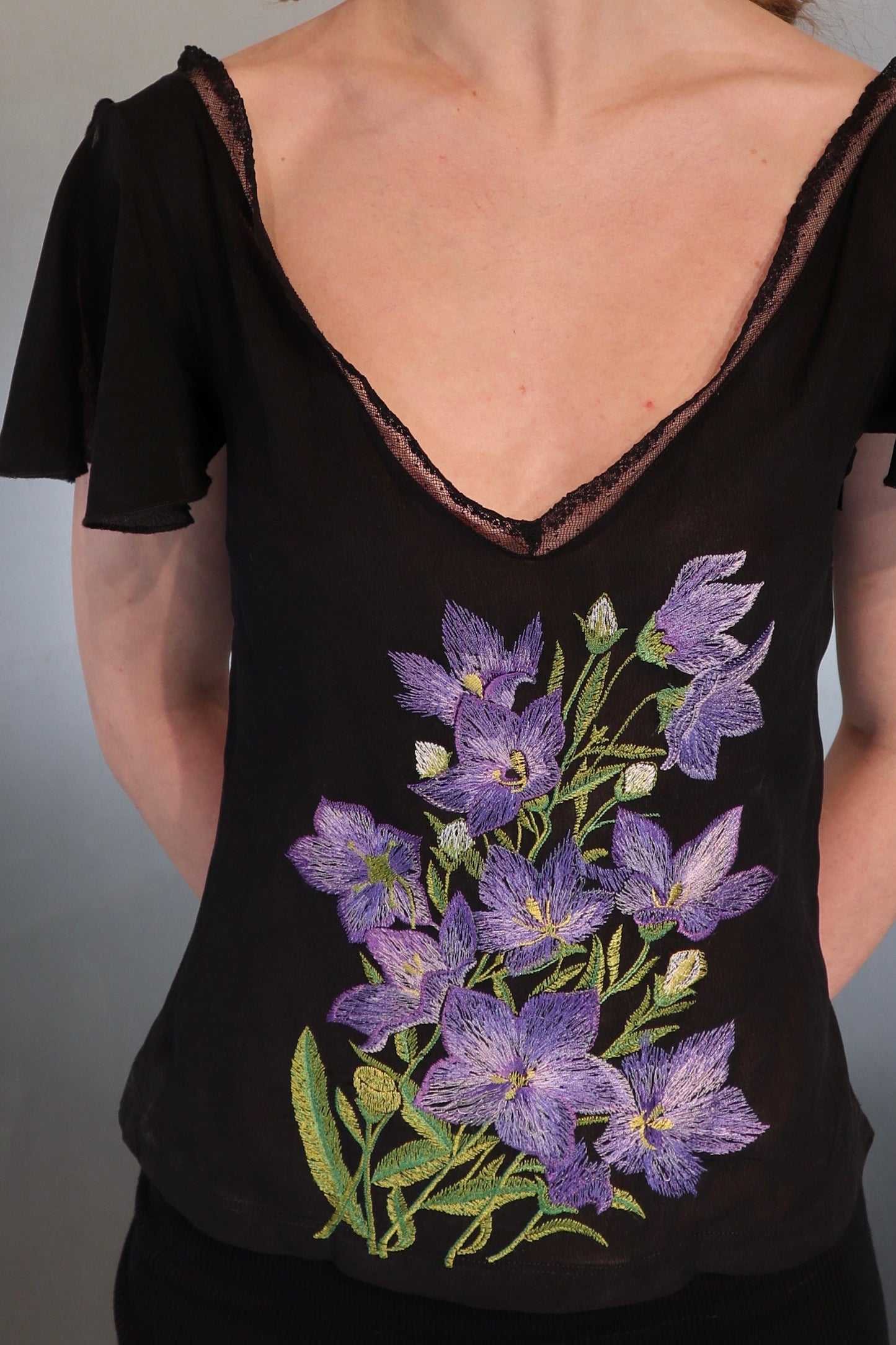 Late 90’s Dolce & Gabbana violet silk top