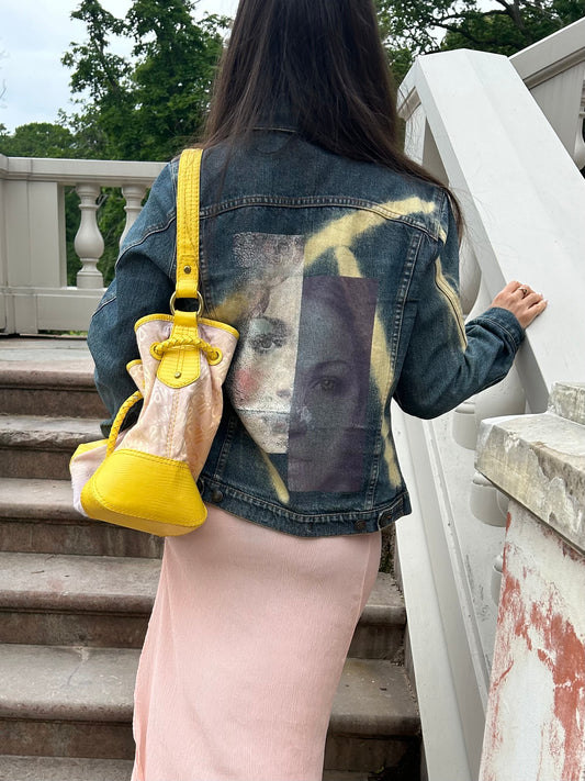 90’s Just Cavalli print art denim jacket