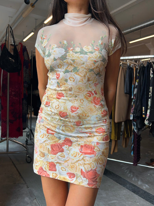 Cavalli Rose Garden Mini Dress 90’s