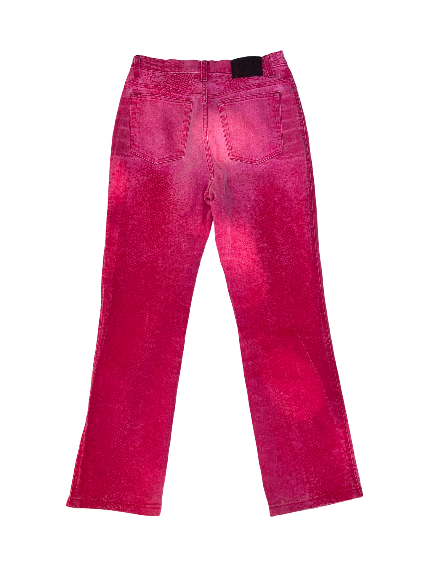 Cavalli Snakeprint Pink Trousers