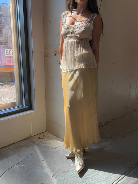 Romantic Silk and Sequin top