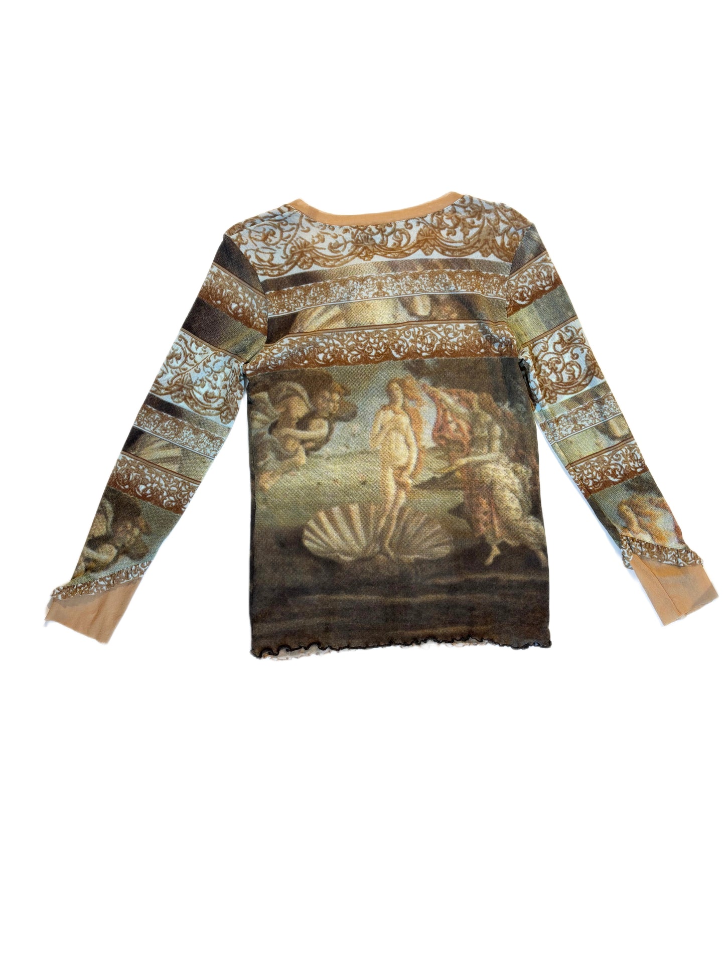 Marc Aurel Renaissance Print Mesh Top