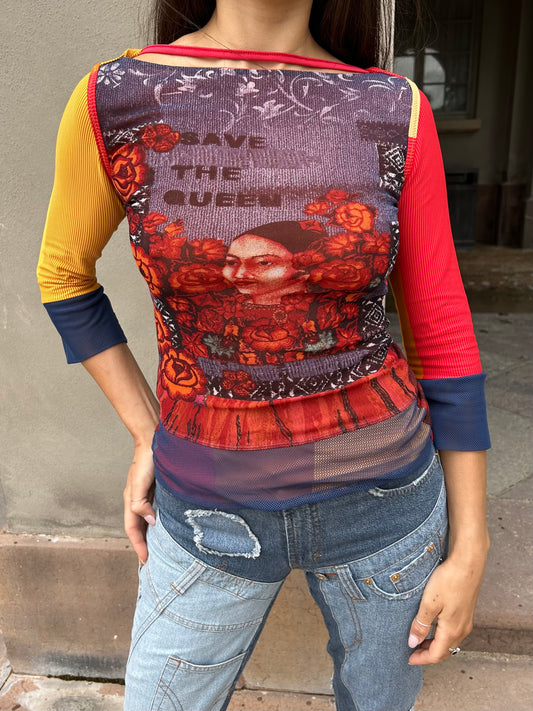 Save The Queen crossed open back top